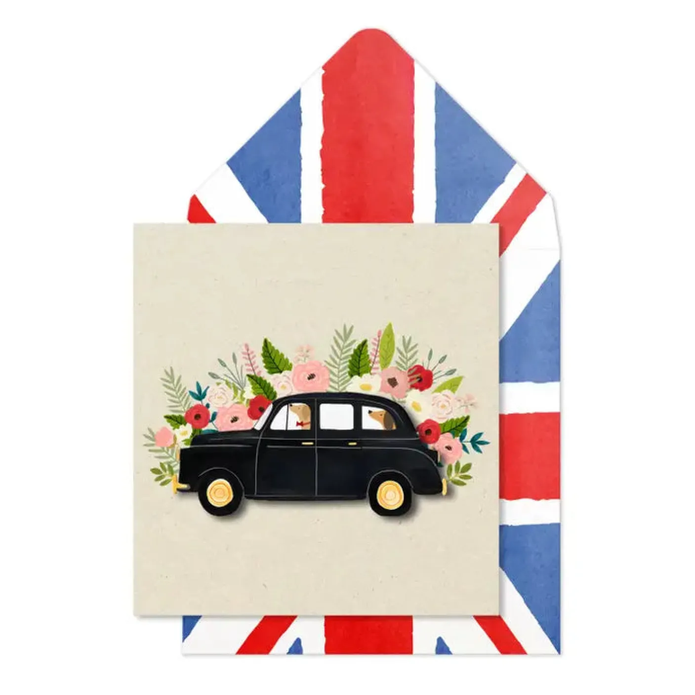 London Taxi Floral Card