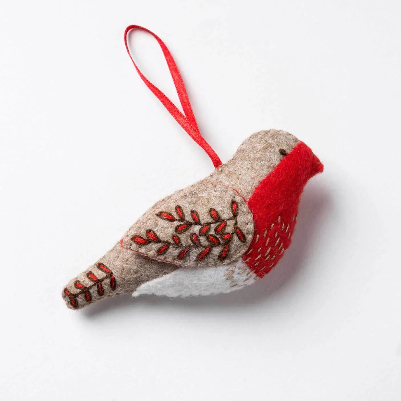 Embroidered Robin Wool Mix Felt Craft Kit