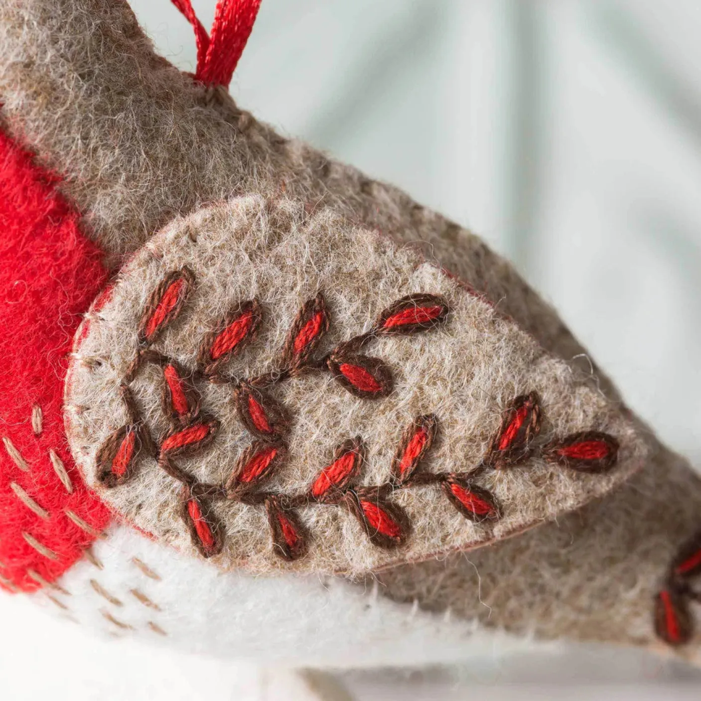 Embroidered Robin Wool Mix Felt Craft Kit