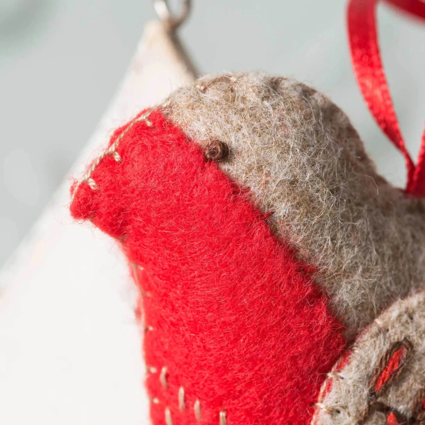 Embroidered Robin Wool Mix Felt Craft Kit