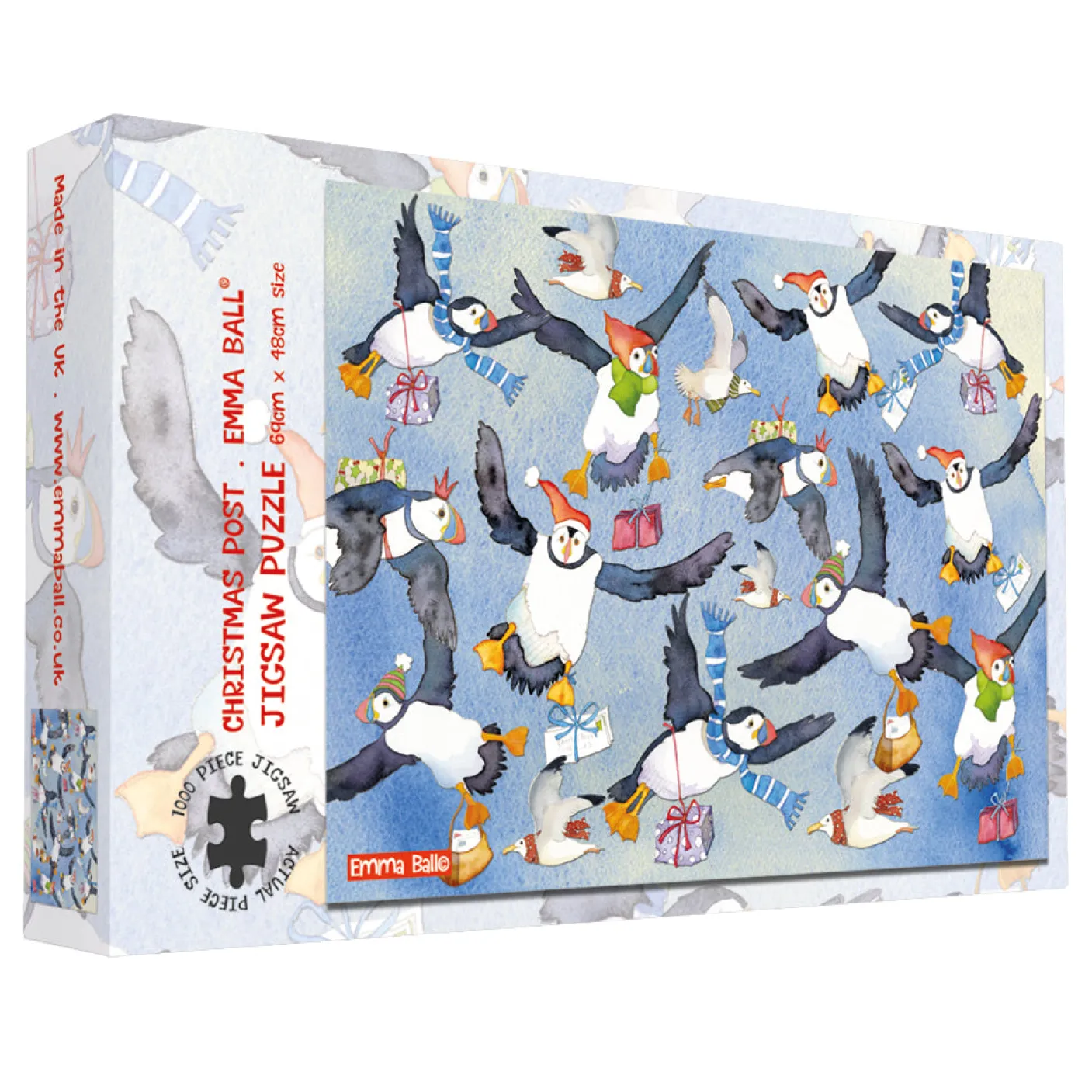 Christmas Post Flying Puffins 1000 Piece Jigsaw Puzzle