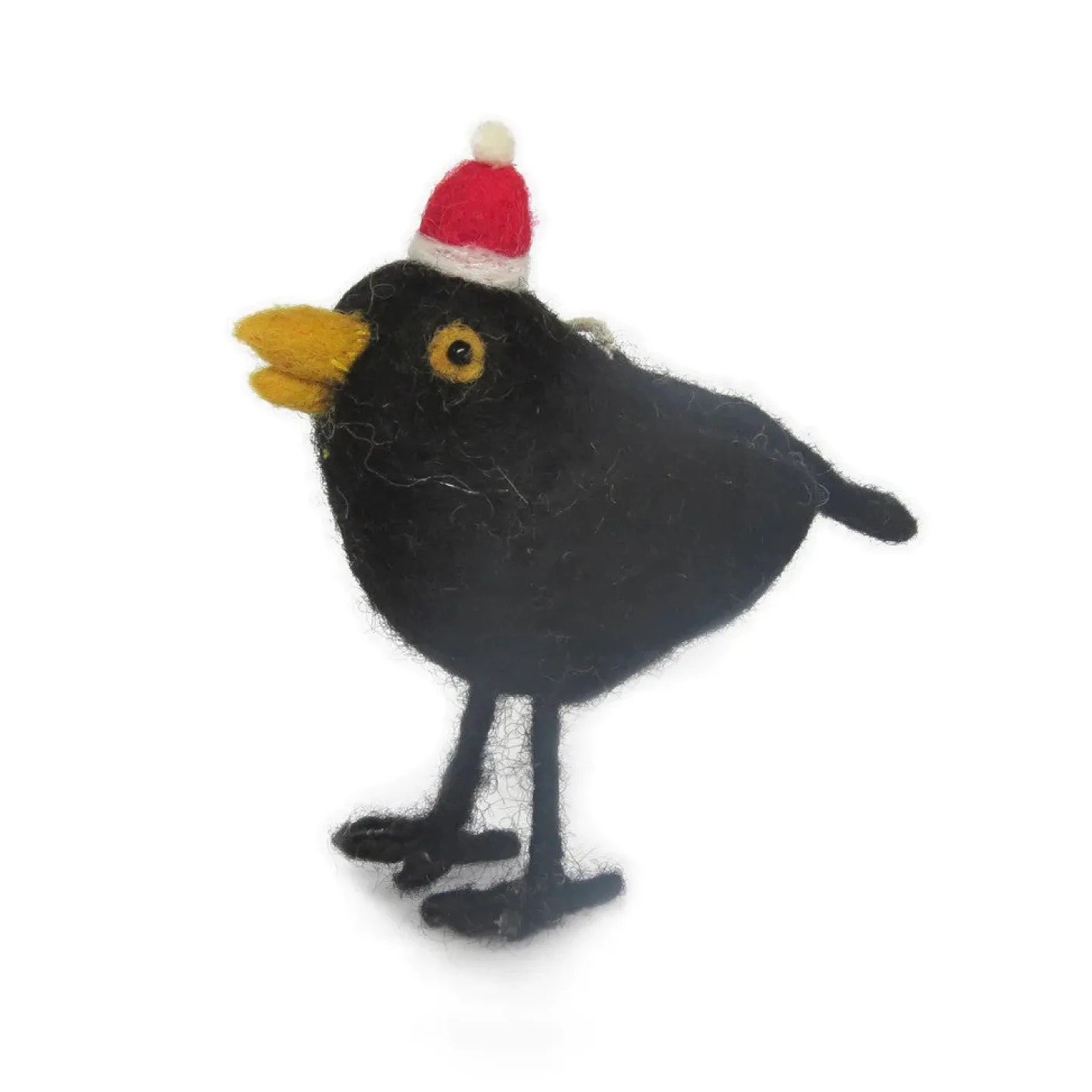 Calling Black Bird Felt Decoration