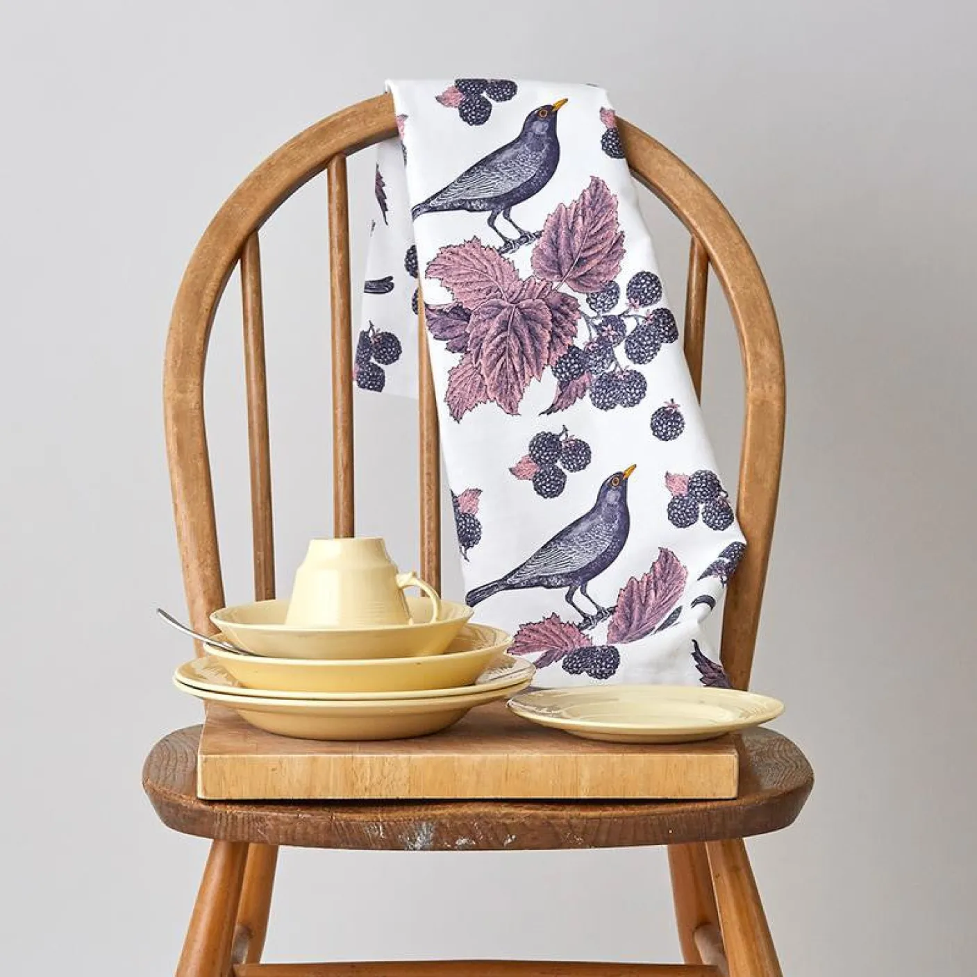 Blackbird & Bramble Tea Towel