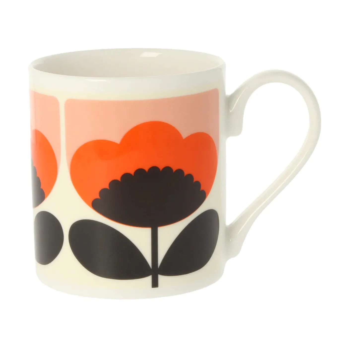 Orla Kiely Spring Bloom Orange Bone China Mug