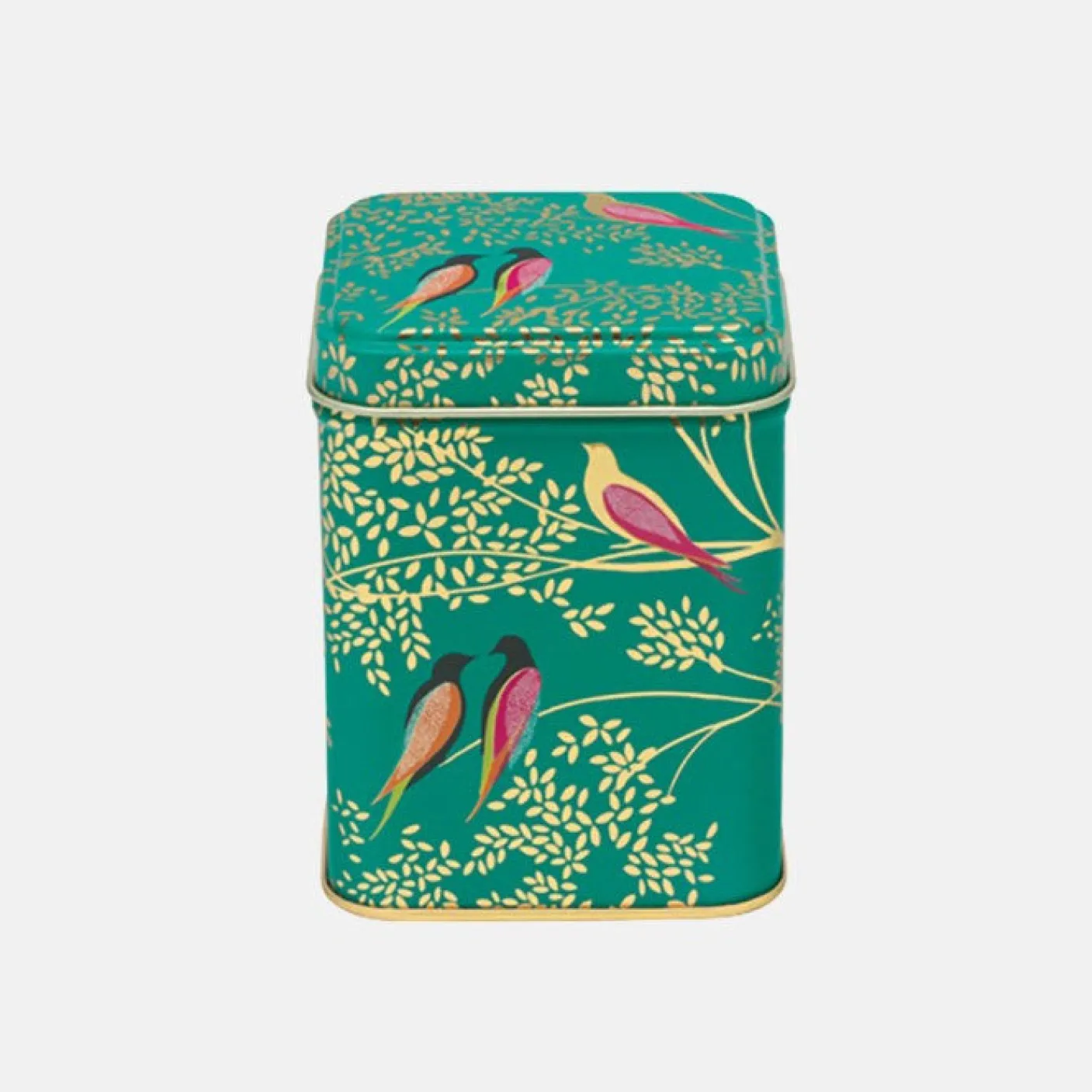 Green Birds Mini Tea Tin