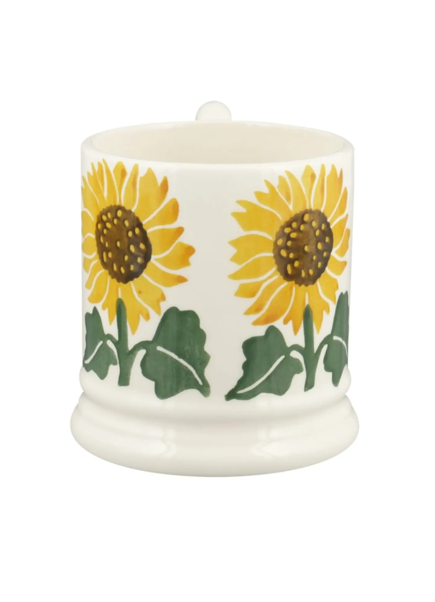 Sunflower Hand-Stamped 1/2 Pint Mug