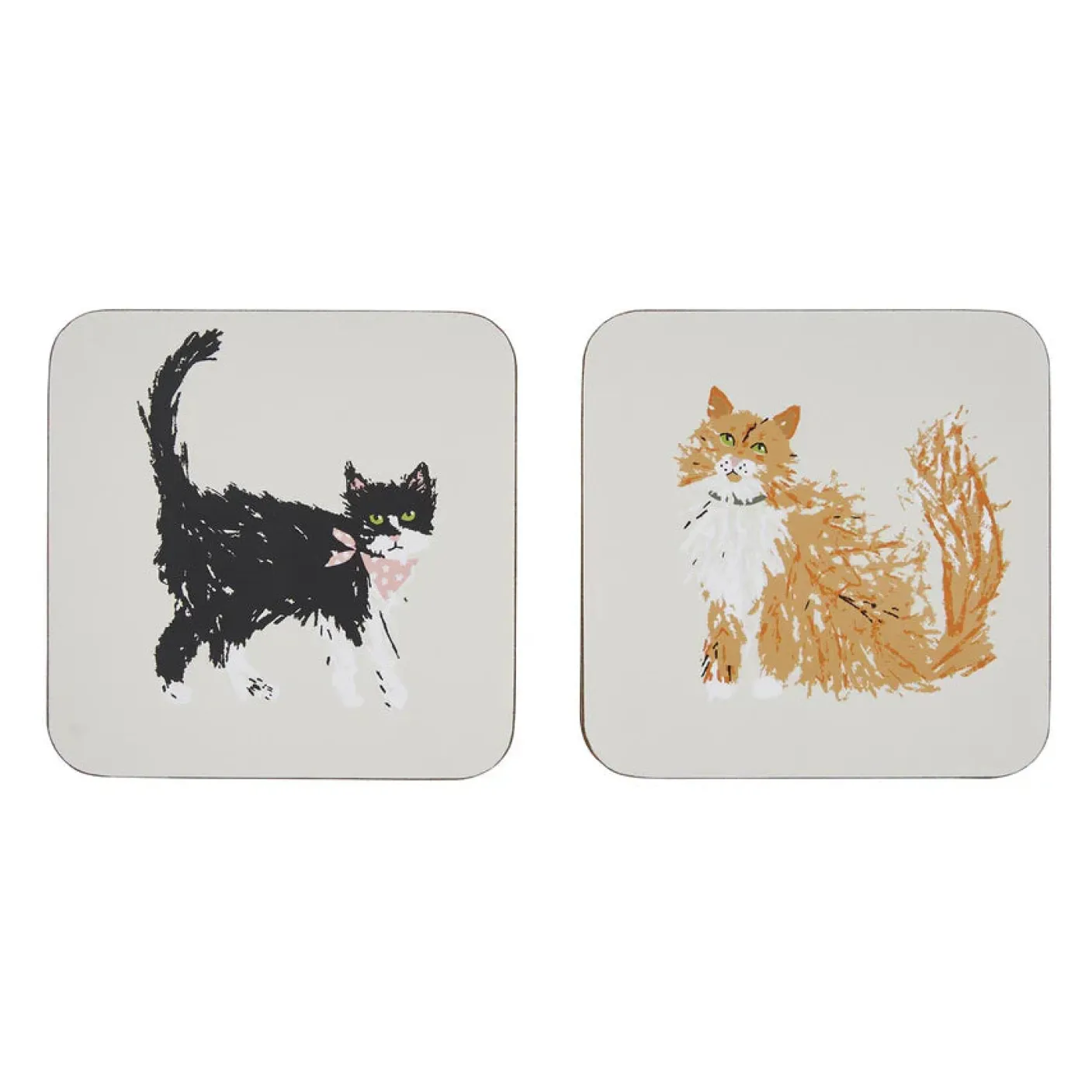 Feline Friends Coasters - Set of 4