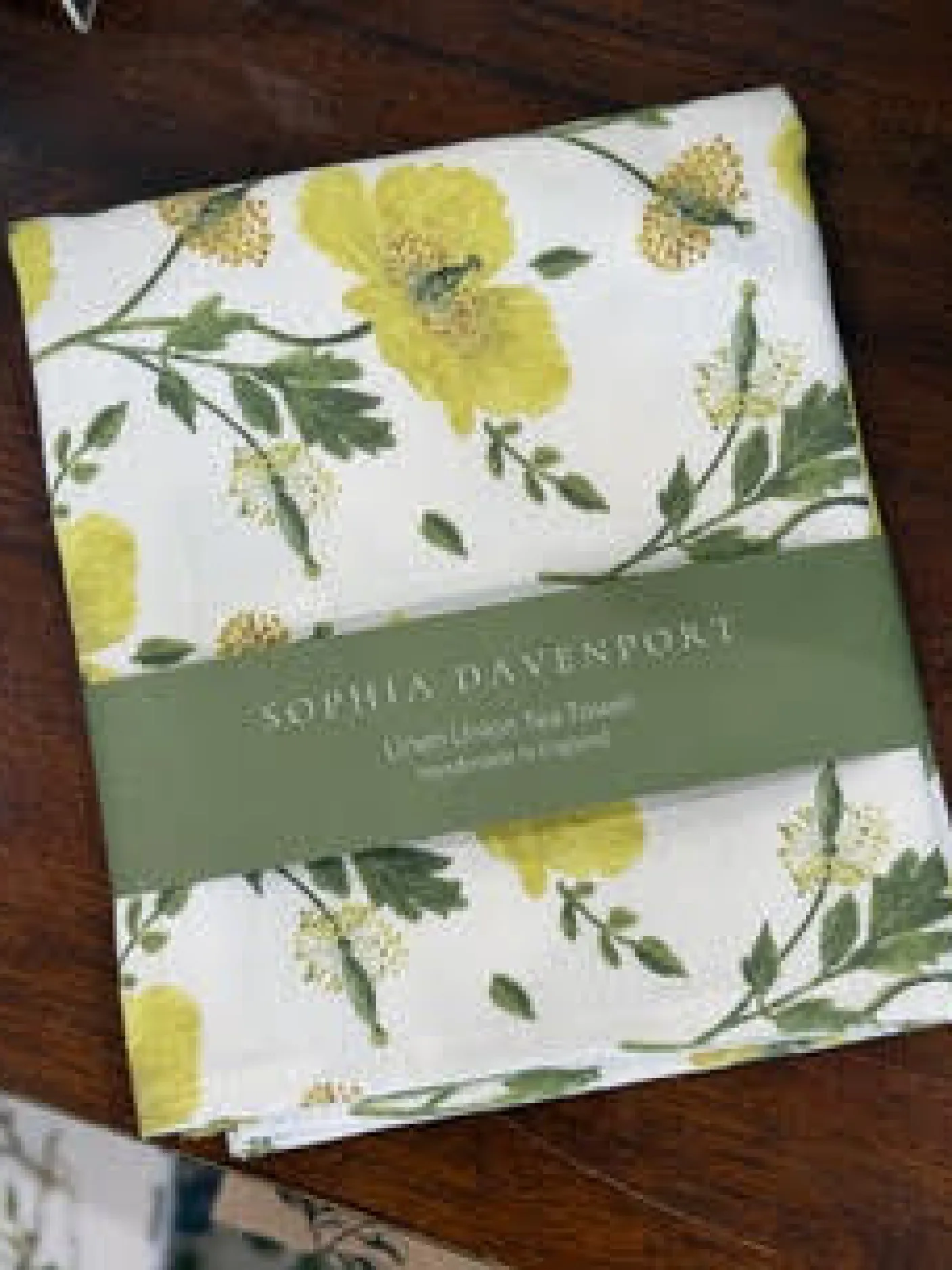 Welsh Poppy Linen Union Tea Towel