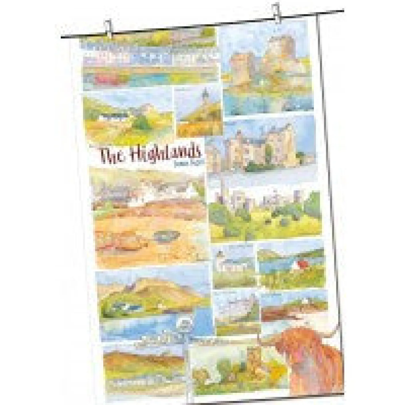 The Highlands by Emma Ball Tea Towel