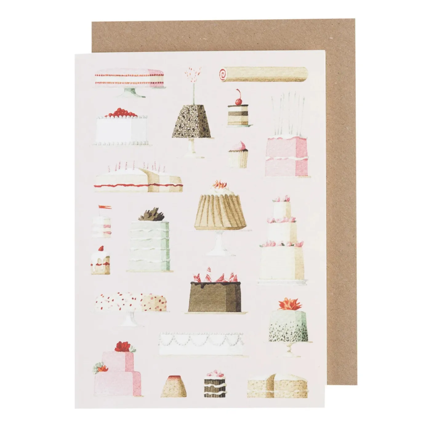 Cakes Blank Greetings Card