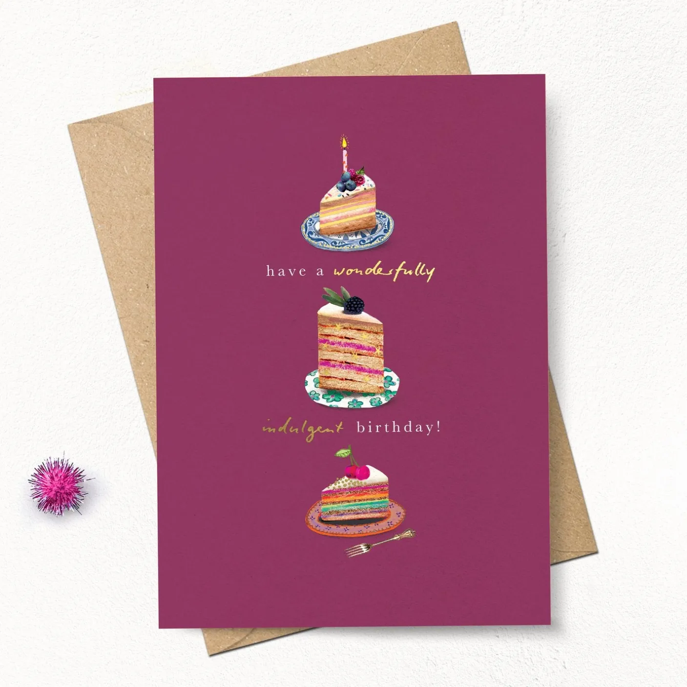 Indulgent Birthday Cake Greeting Card