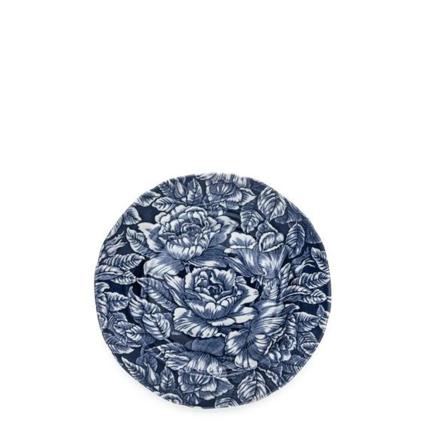 Ink Blue Hibiscus Plate 8 1/2 in