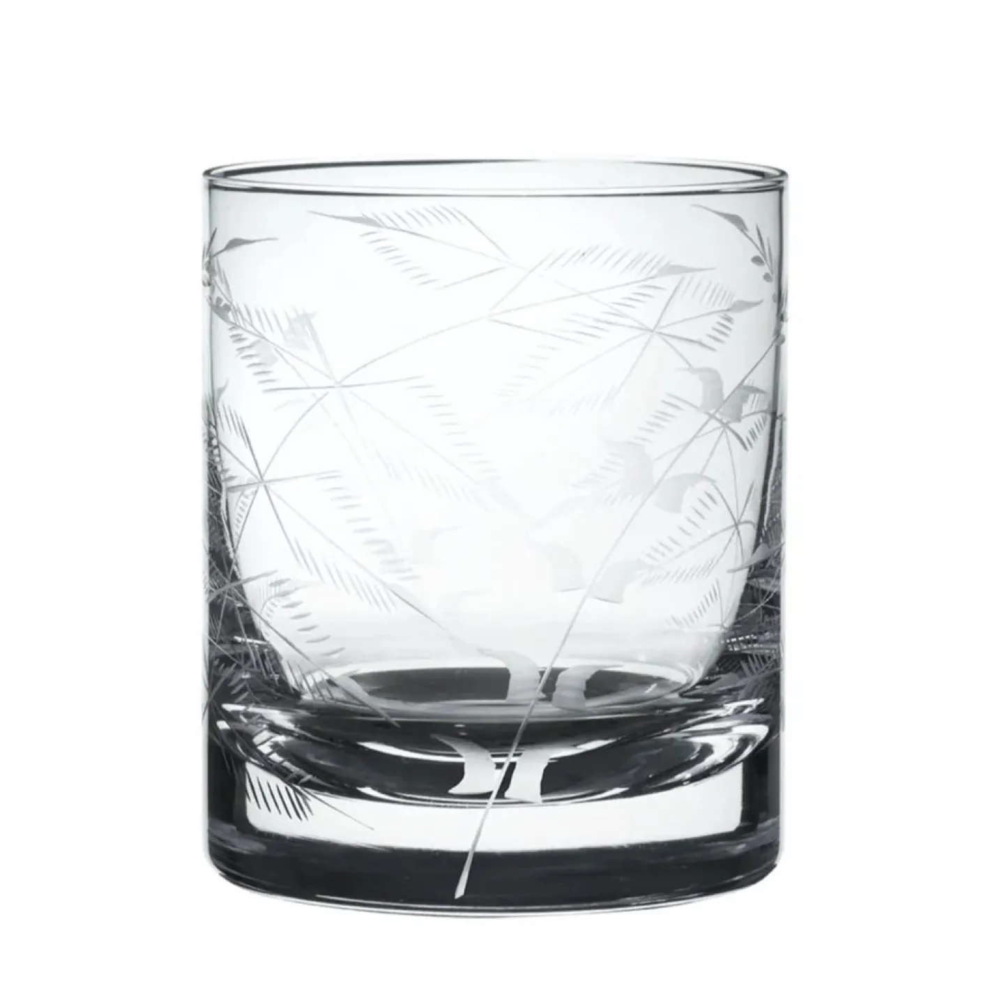 Whisky Glass with Fern Design by The Vintage List