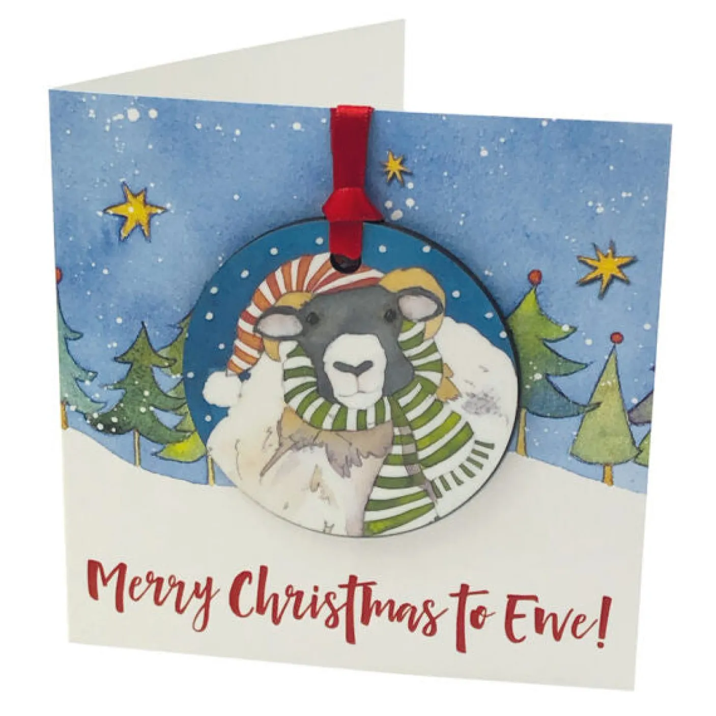 Sheep Melamine Bauble Card