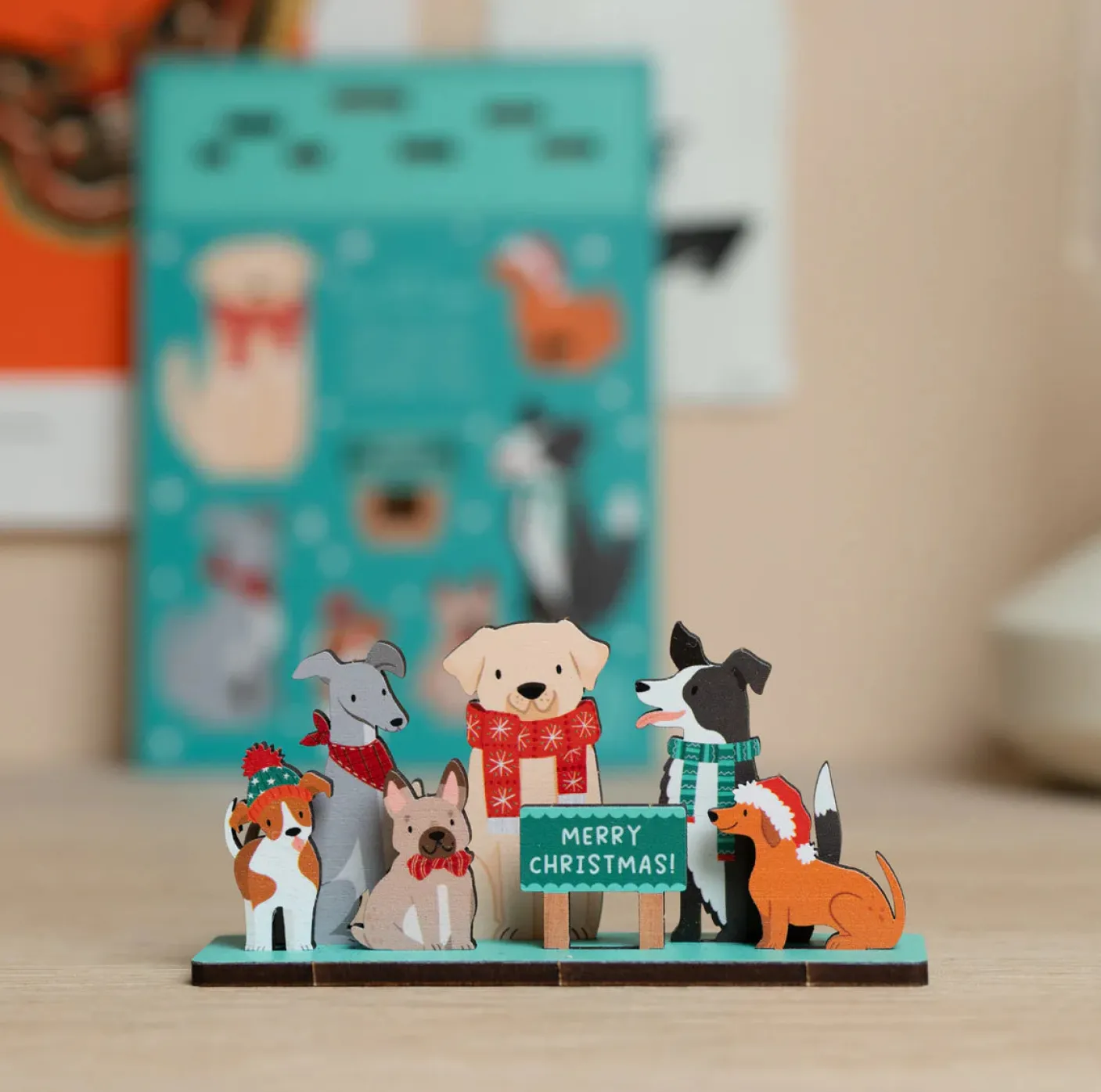 Dogs Christmas Pop Out Card