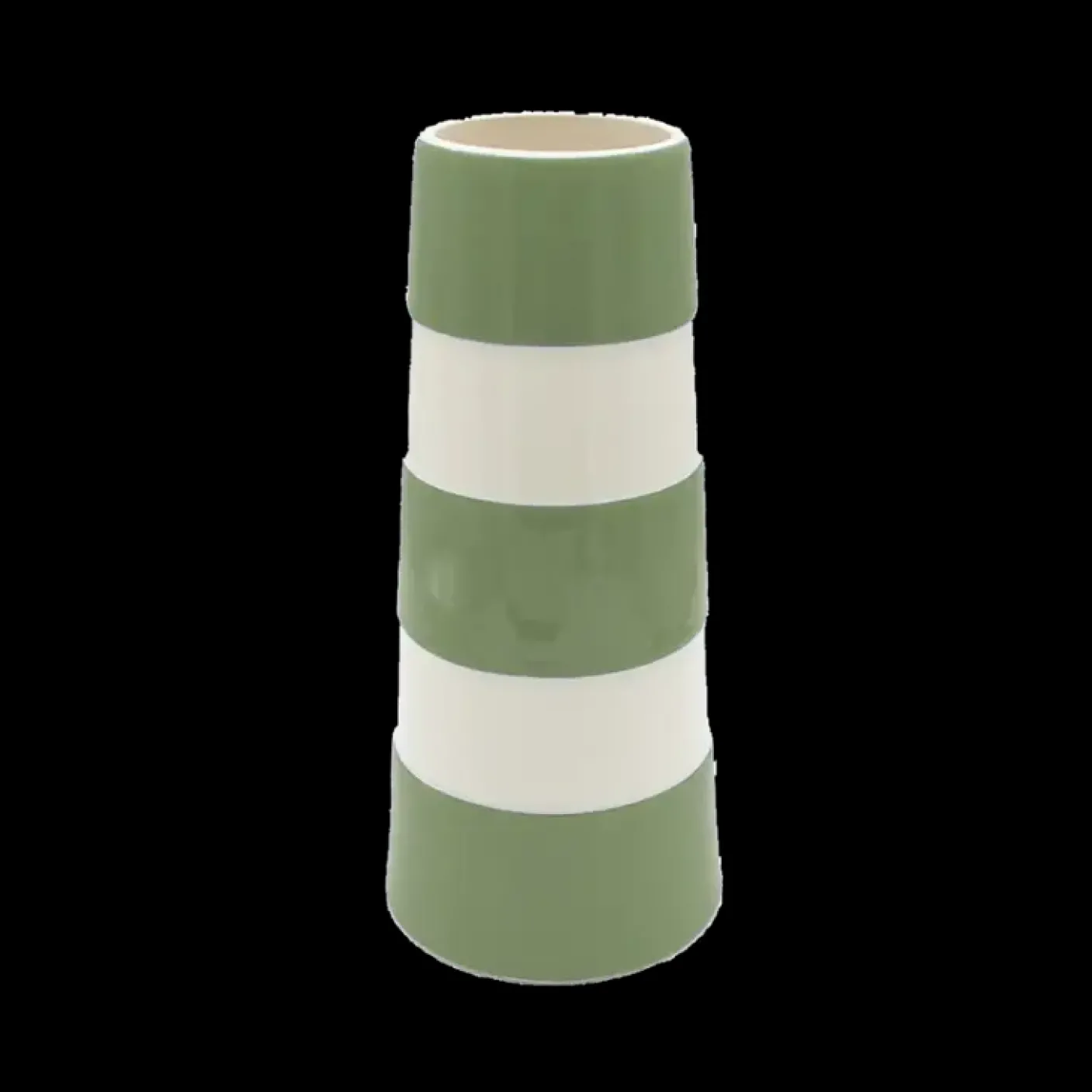 Cornishware Tall Lighthouse Willow Green Vase