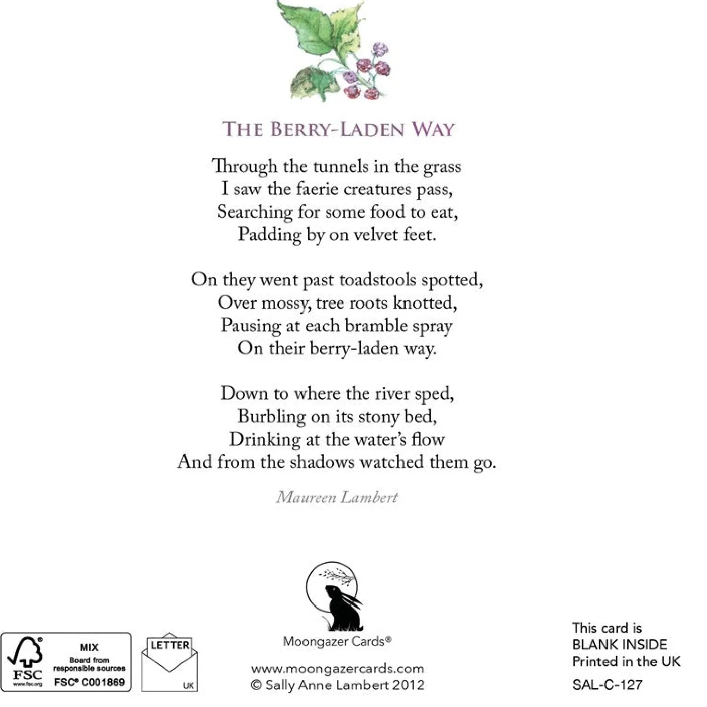 The Berry Laden Way Greeting Card