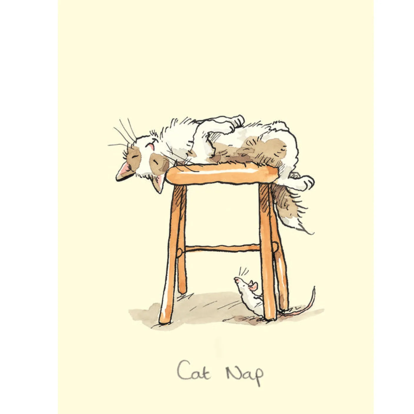 Cat Nap Greetings Card