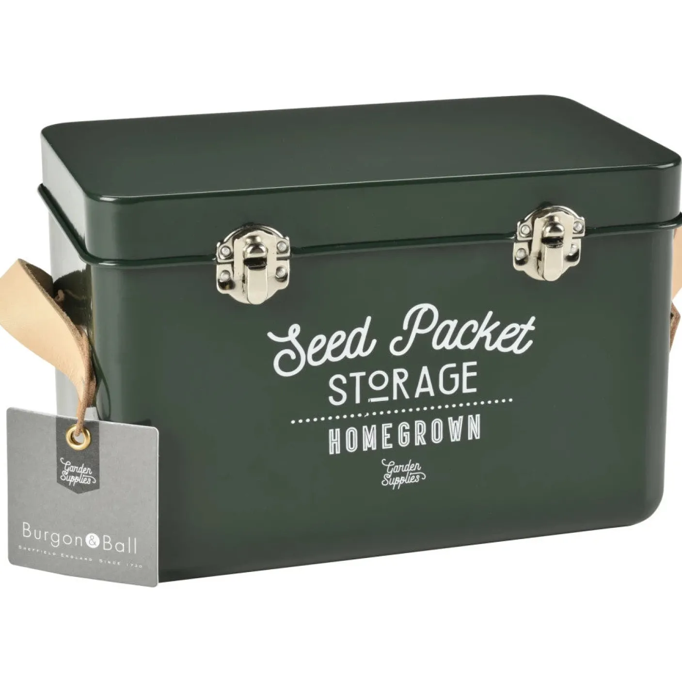 Seed Packet Storage Tin in Frog Green