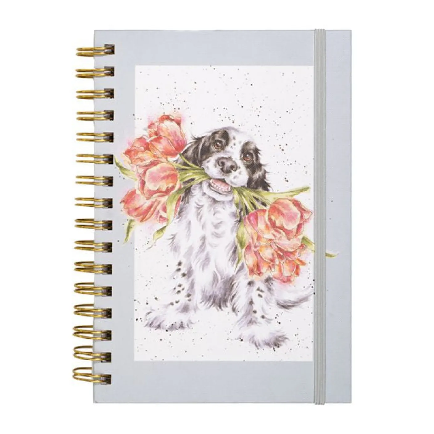 'Blooming with Love' Spaniel Spiral Bound Notebook
