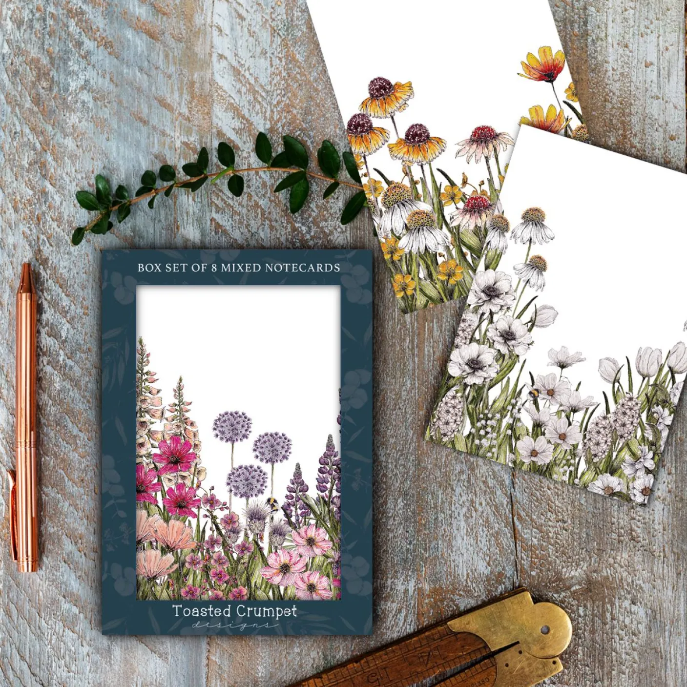 'Wildflower Meadow' Regency Gardens Boxed Set of 8 Notecards
