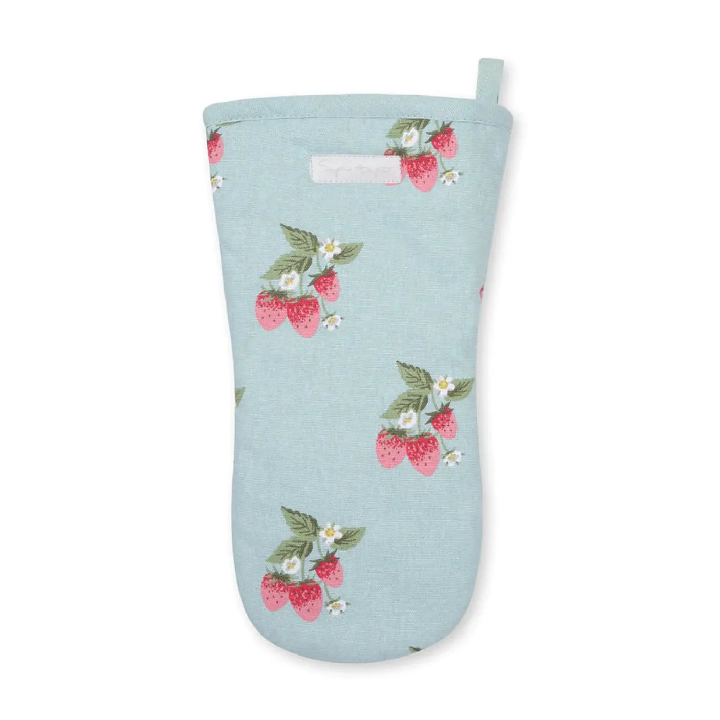 Sophie Allport Strawberries Blue Oven Mitt