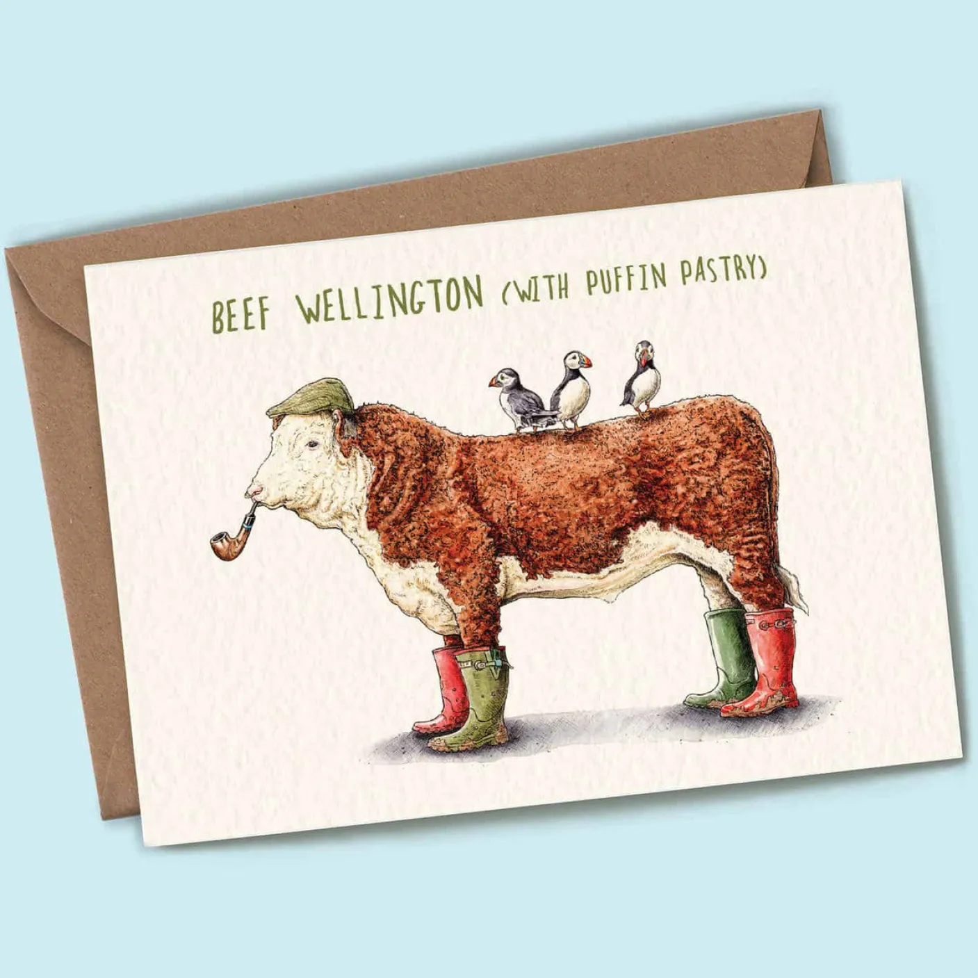 Beef Wellington Greetings Card