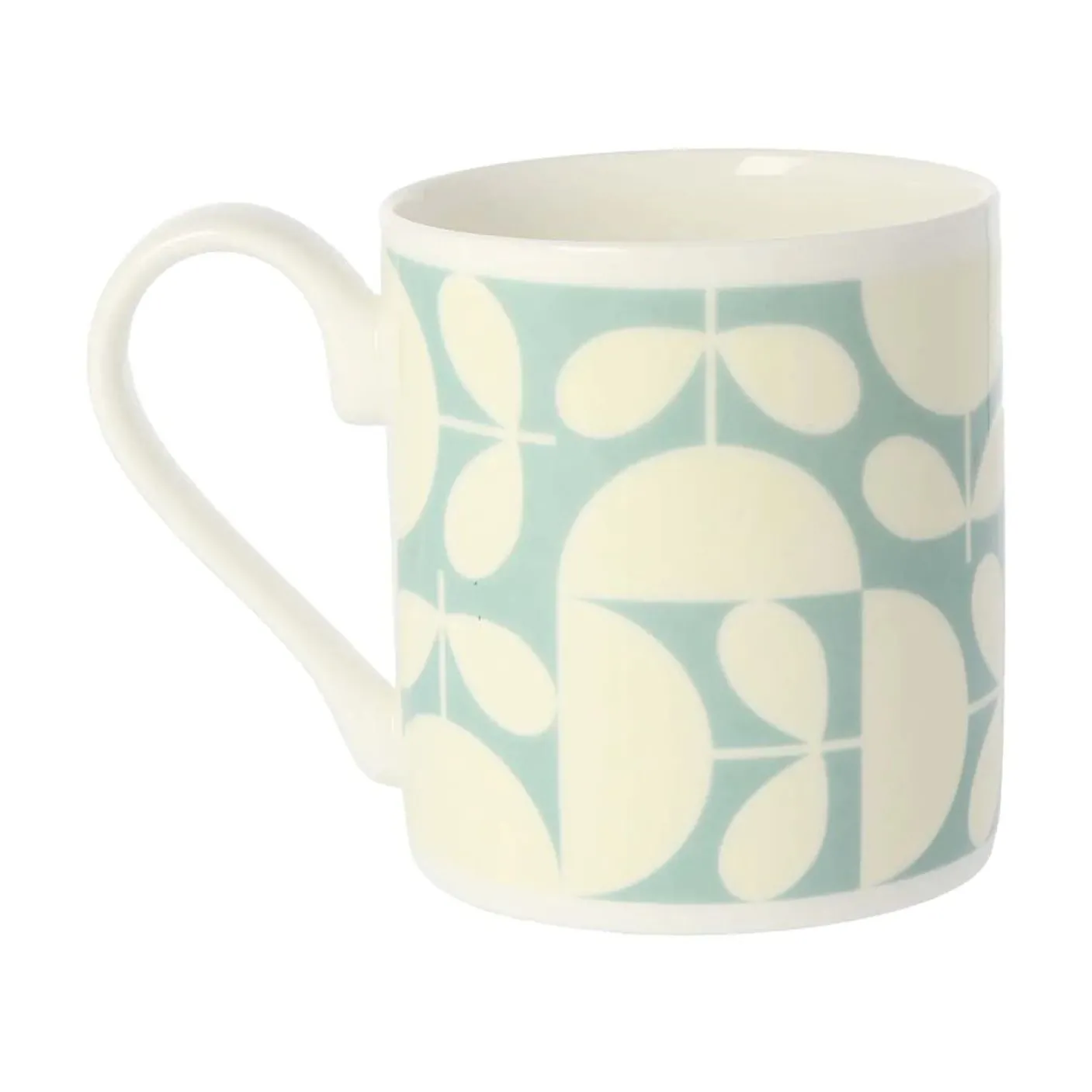 Orla Kiely Patchwork Aqua Bone China Mug