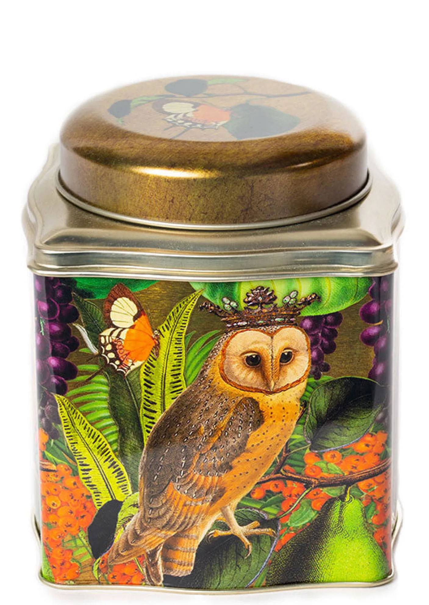 Madame Treacle Whimsical Garden Wavy Dome Lid Tea Caddy
