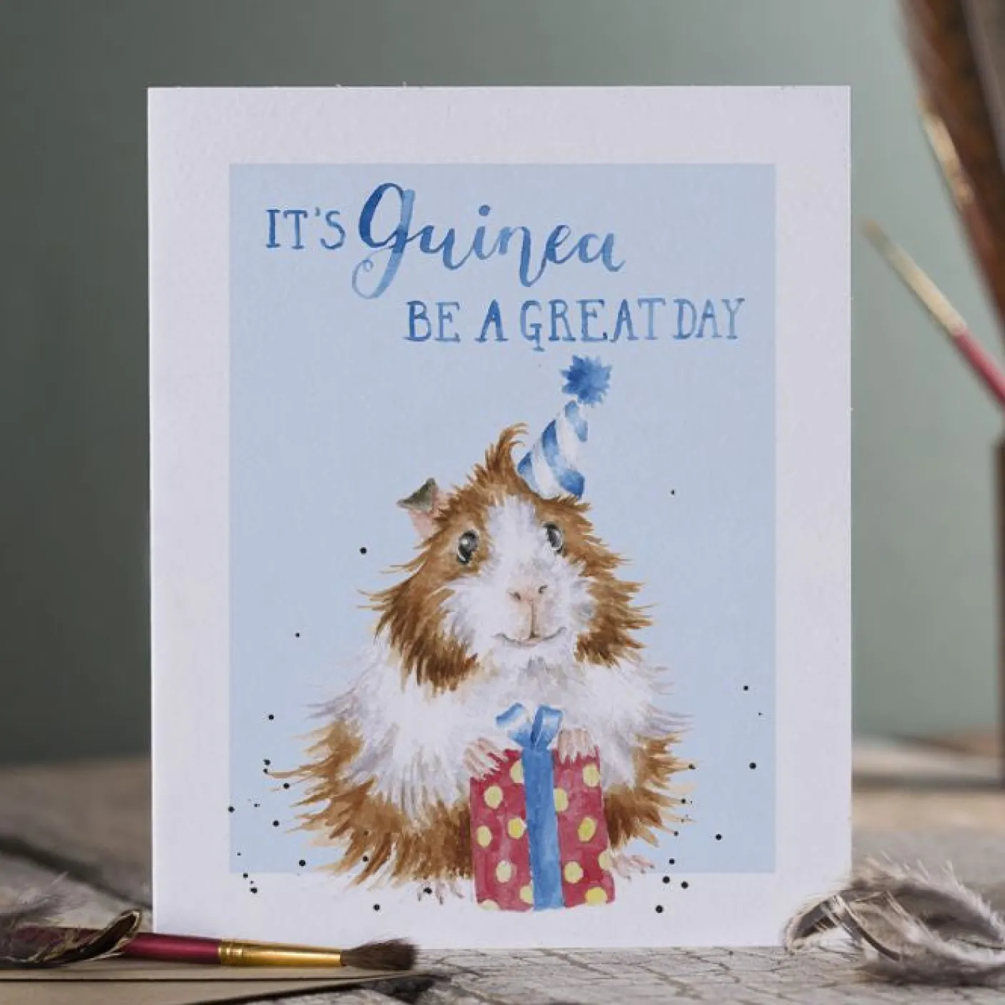 'Guinea be a Great Day' Guinea Pig Birthday Greetings Card