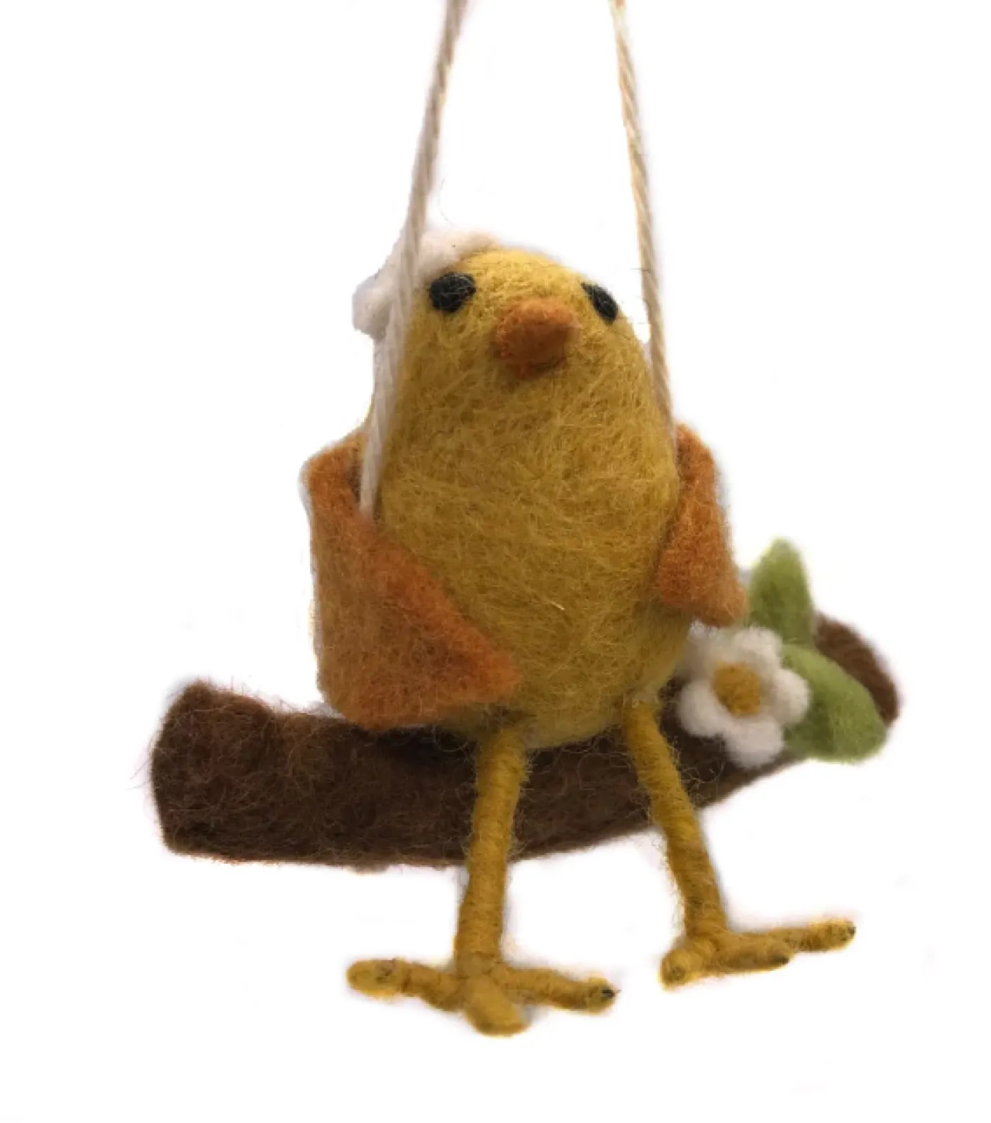 Chick on a Swing Felt Decoration