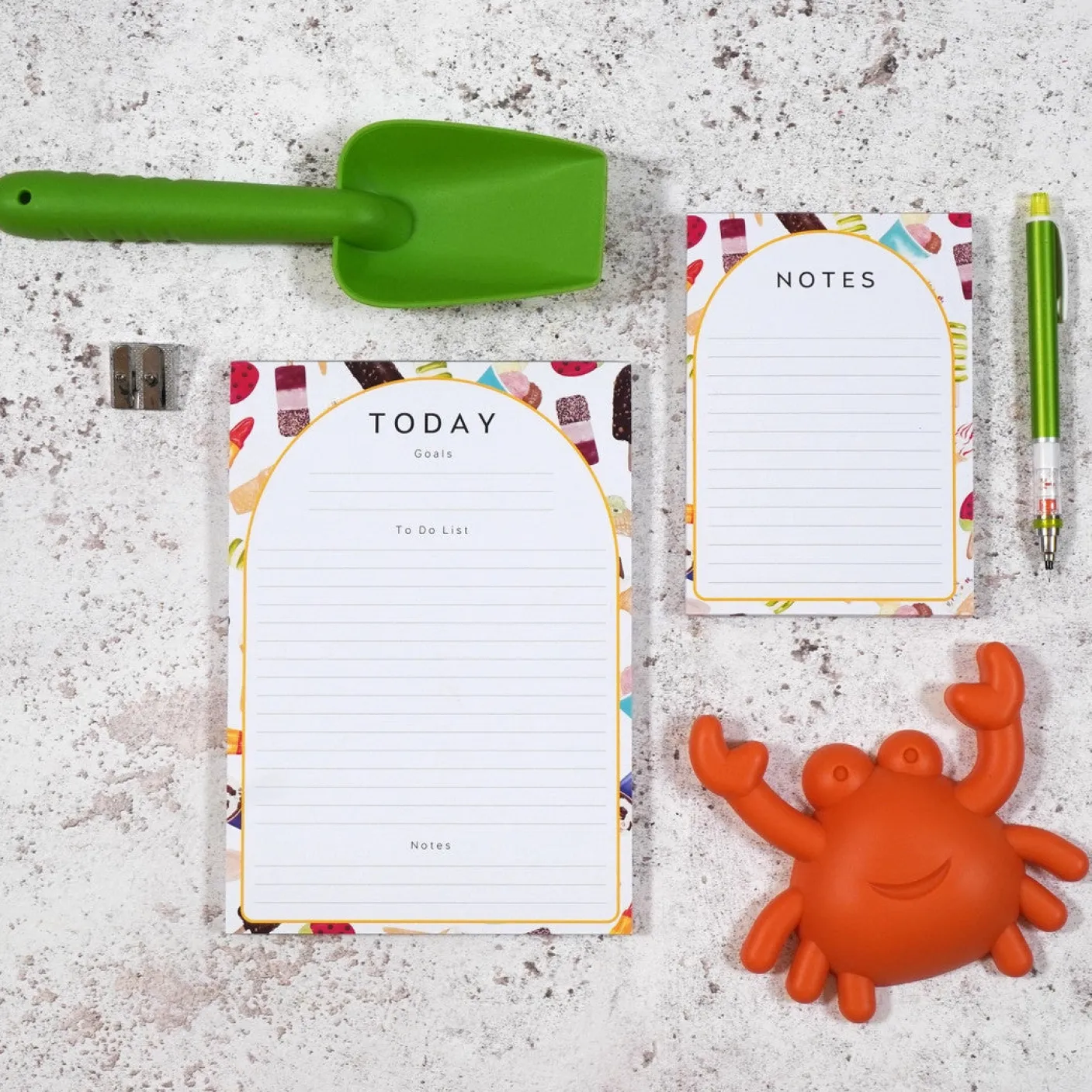 Ice Cream A5 To-Do-List Notepad by Corinne Alexander