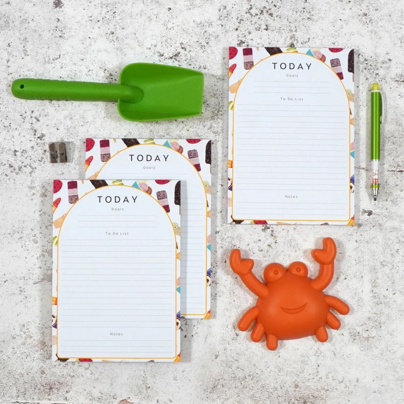 Ice Cream A5 To-Do-List Notepad by Corinne Alexander