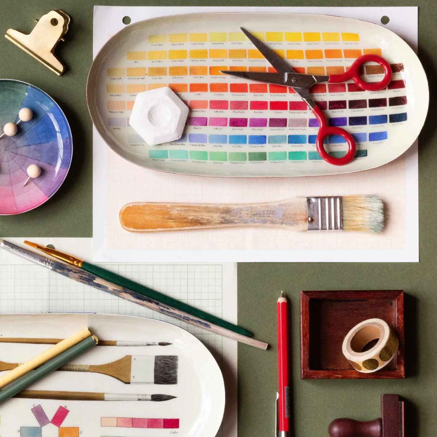 Nomenclature of Colors Enamel Printed Tray