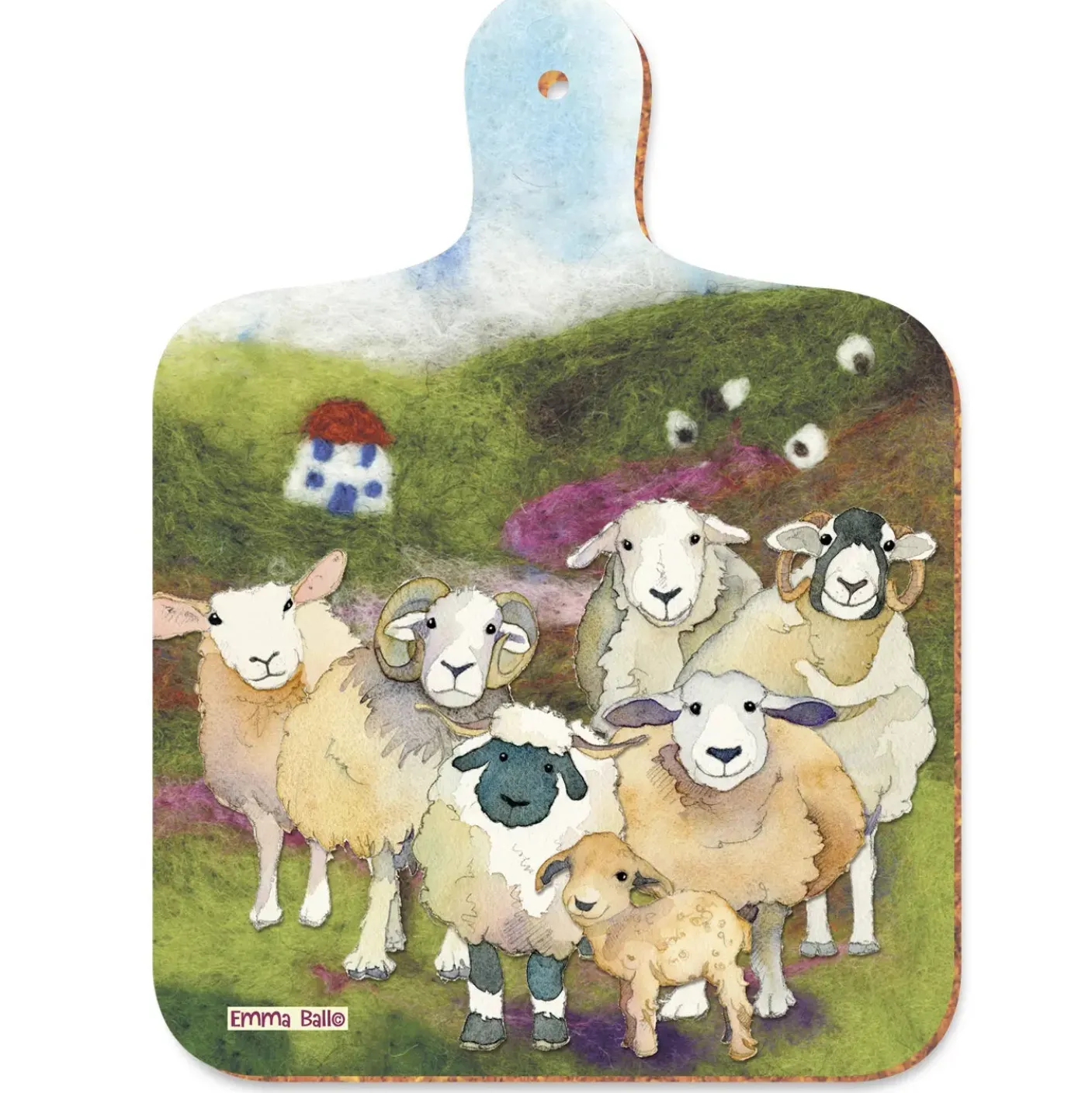 Felted Sheep Mini Chopping Board