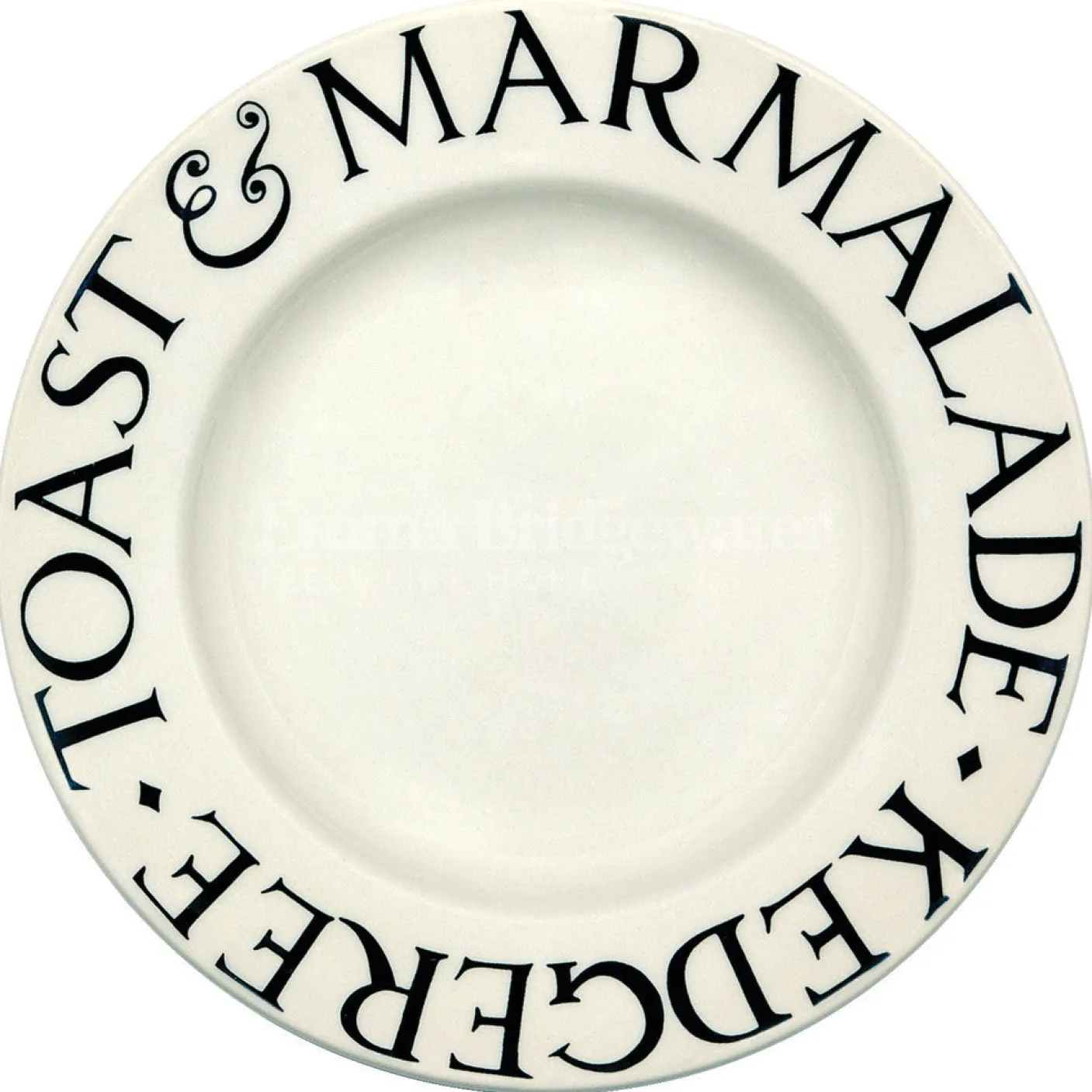 Black Toast Toast and Marmalade 8 1/2 Plate