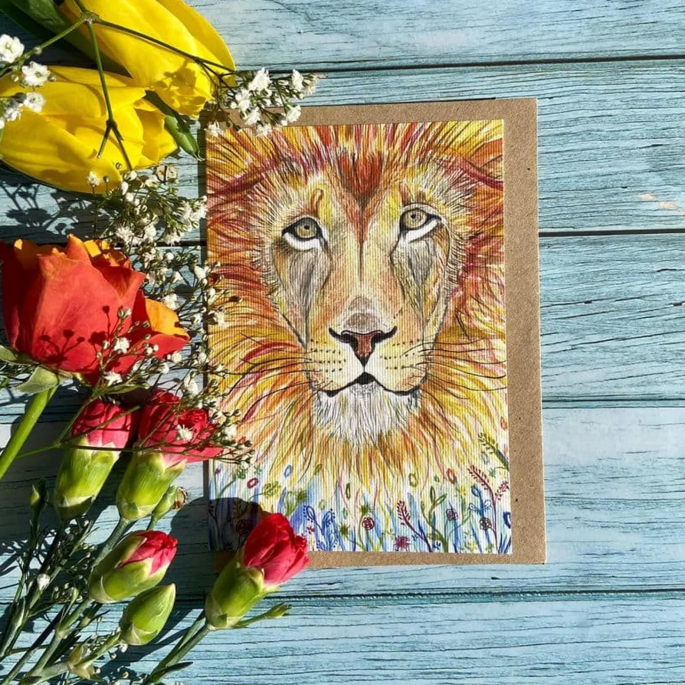 Dandy Lion Blank Greetings Eco Card