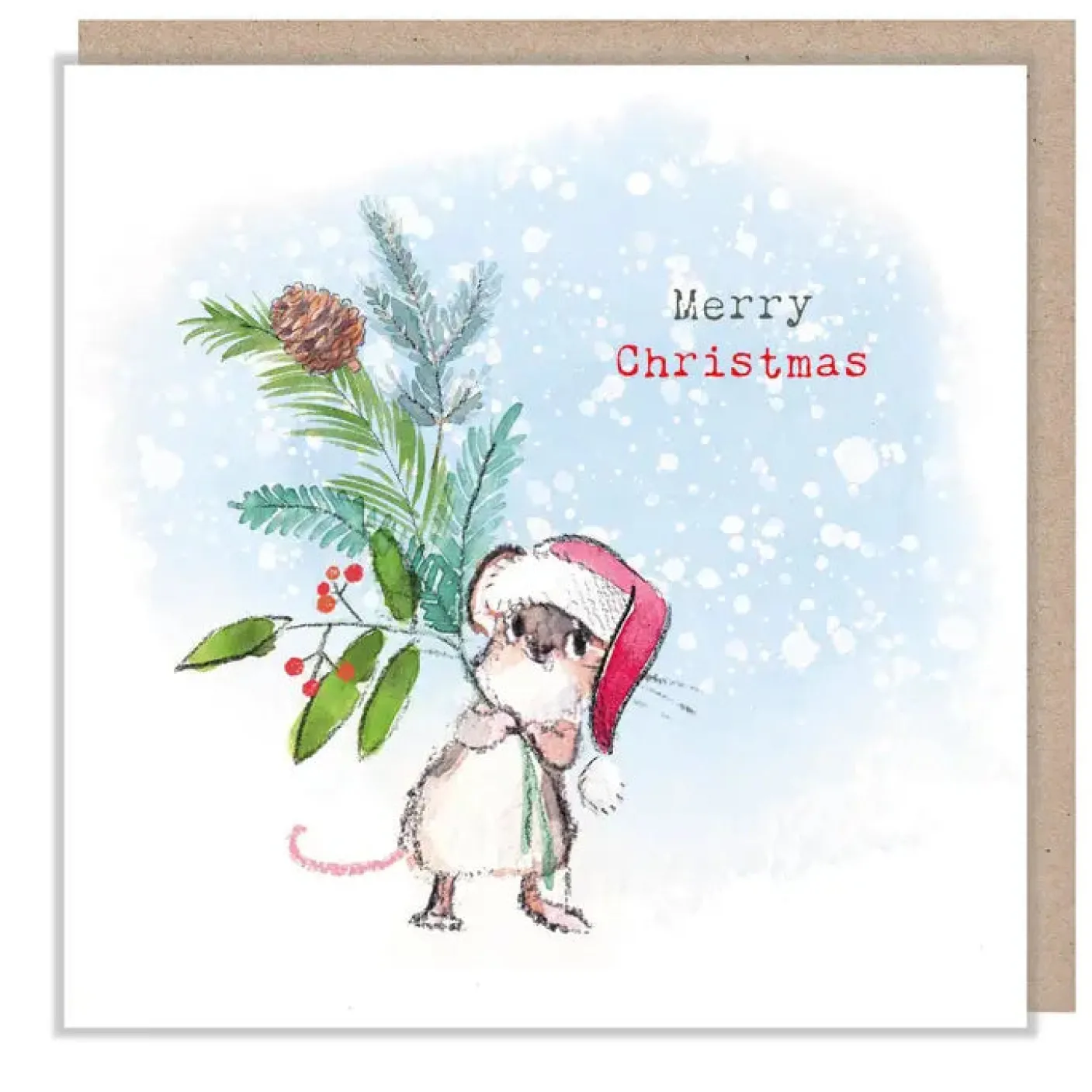 'Merry Christmas' Mouse Christmas Card