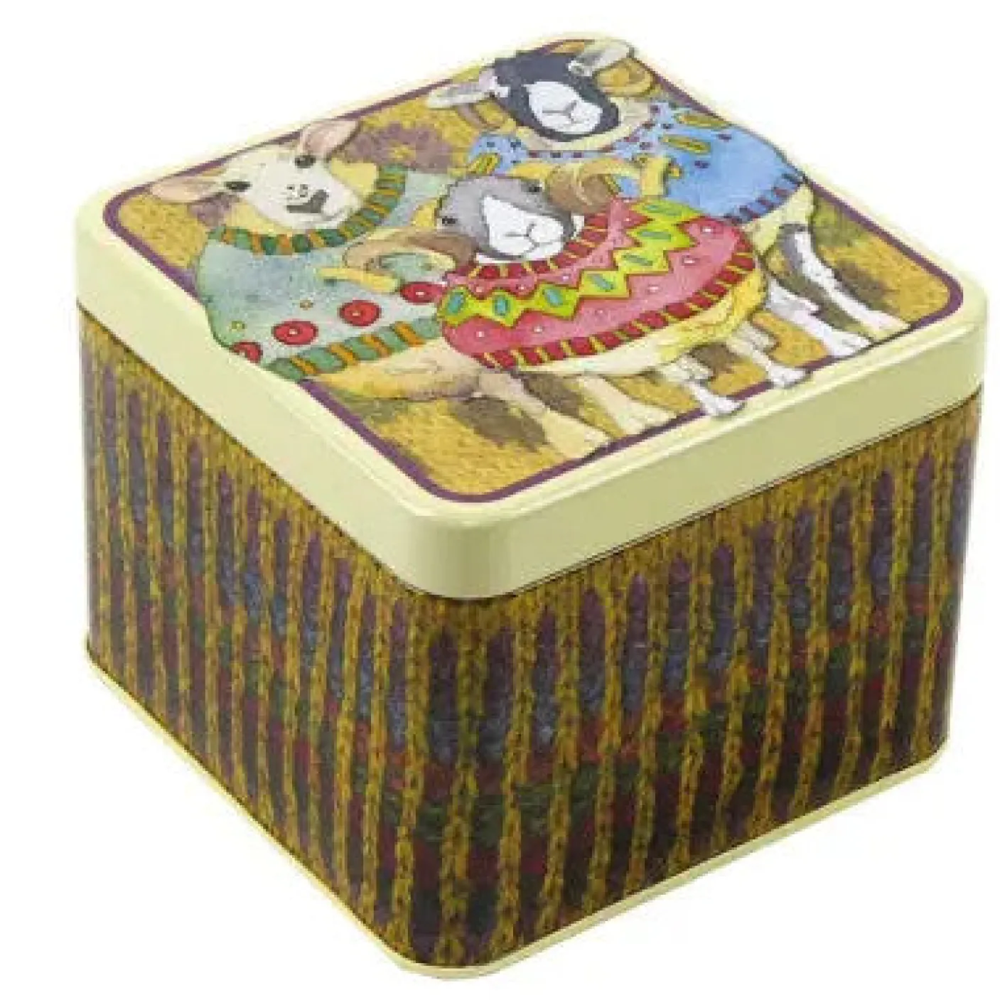 Sheep in Sweaters Small Square Tin