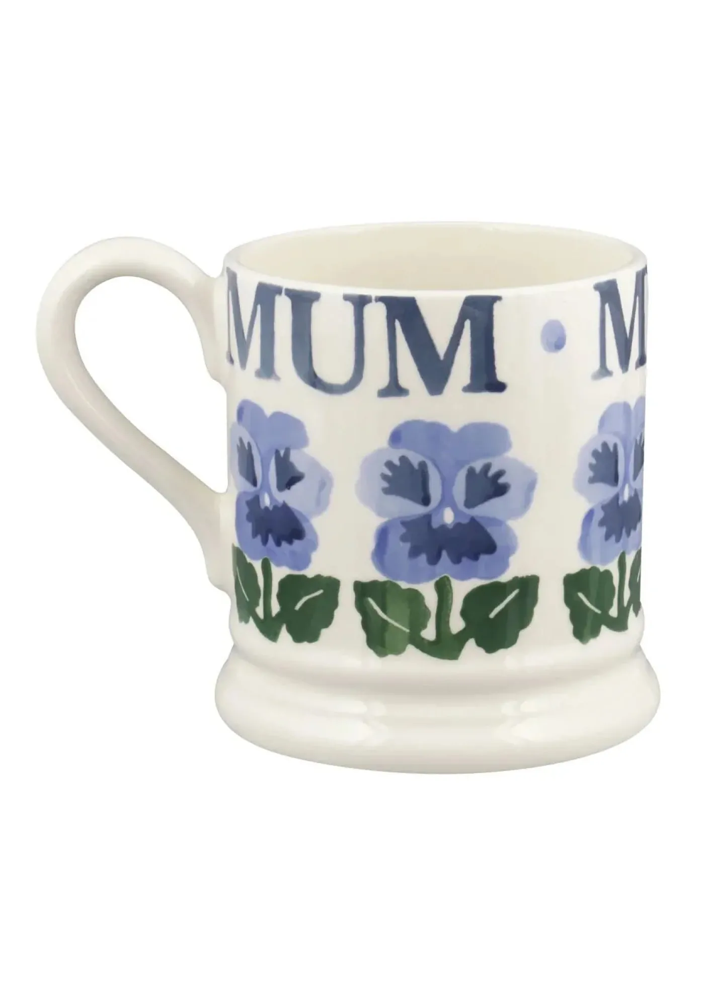 Blue Pansies Mum 1/2 Pint Mug