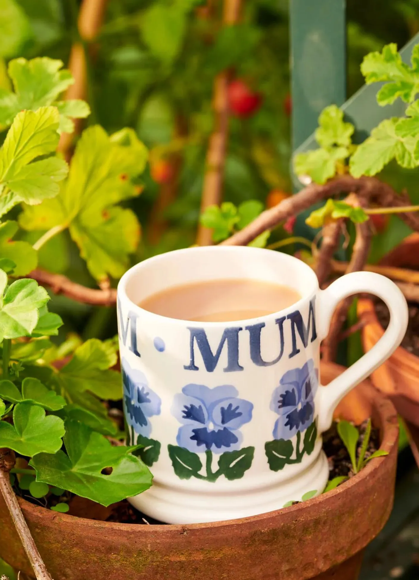 Blue Pansies Mum 1/2 Pint Mug