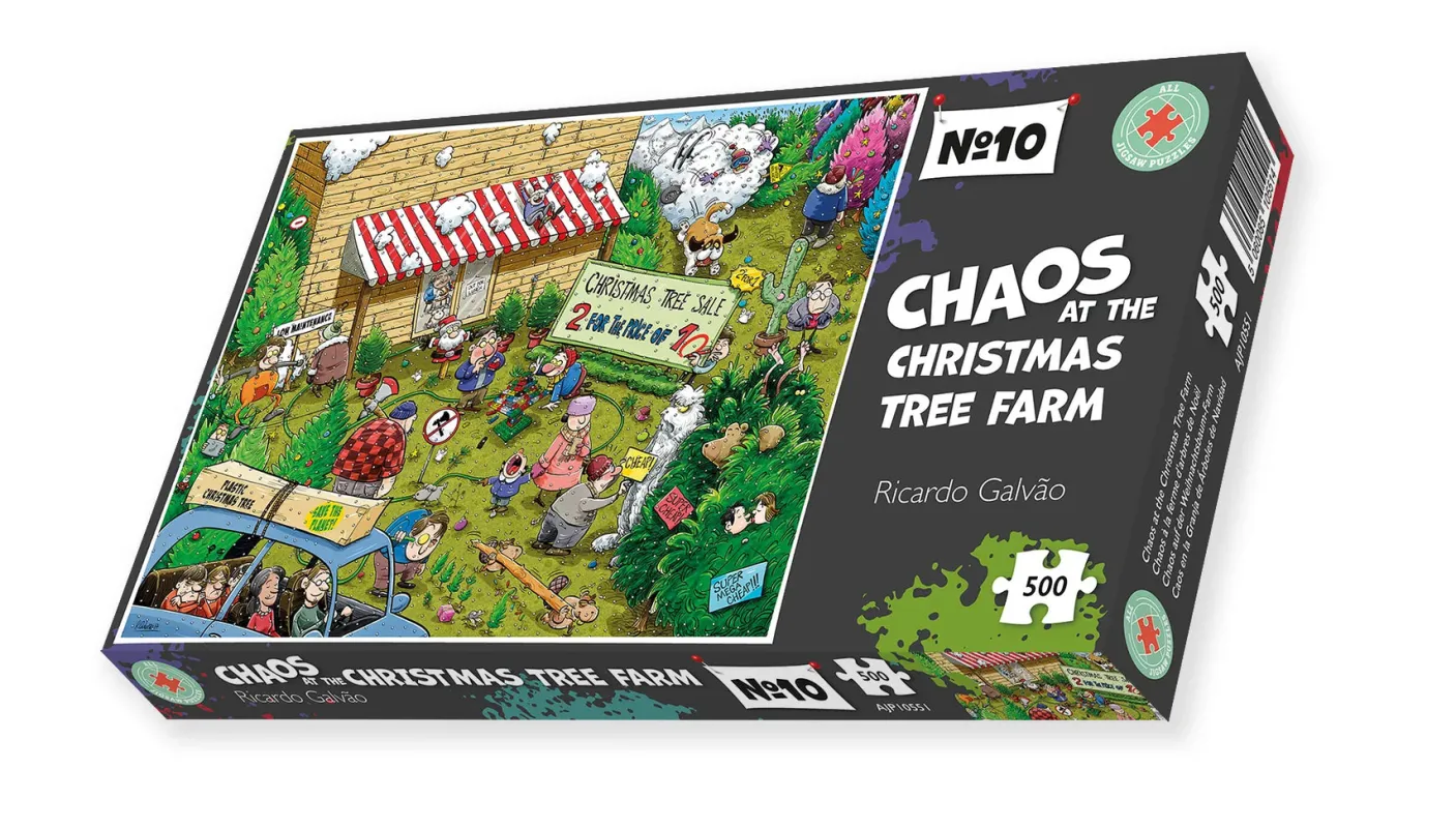 Chaos at the Christmas Tree Farm 1000 Piece Jigsaw Puzzle