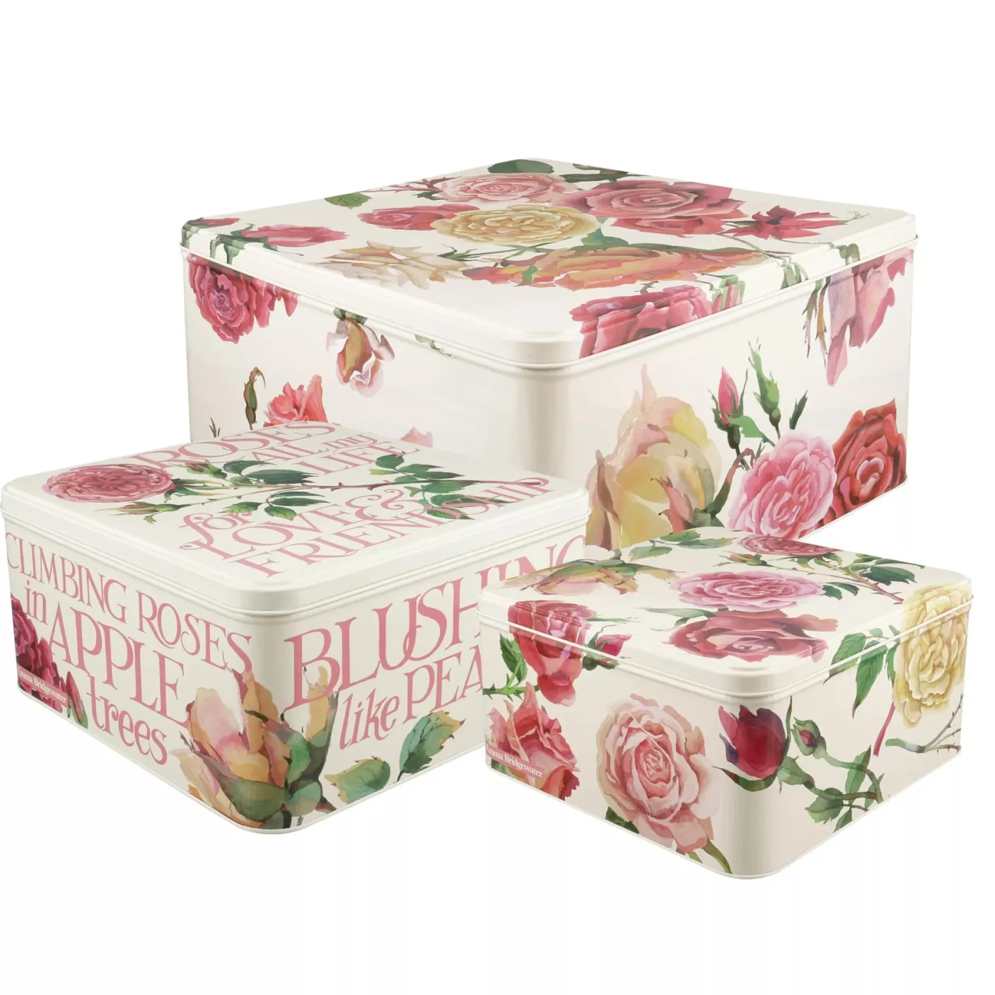 Roses All My Life Set of 3 Square Cake Tins