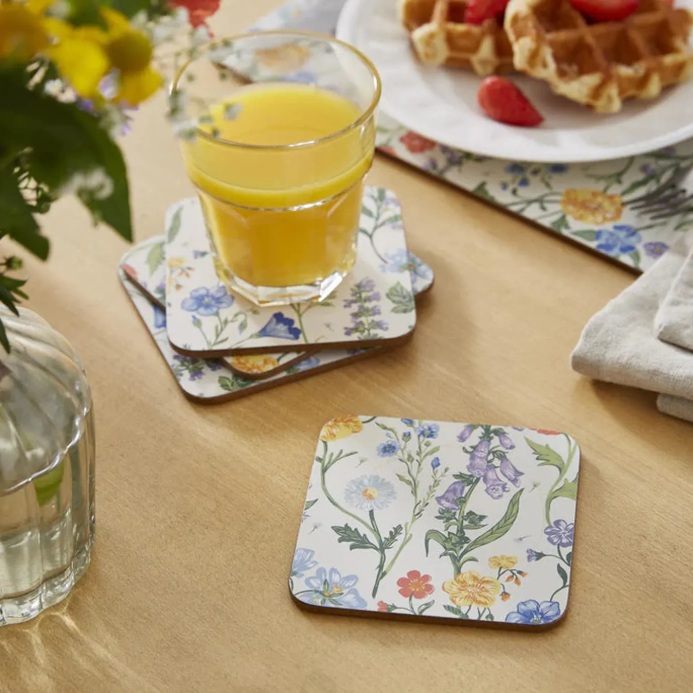 Cottage Garden Coasters - Set of 4