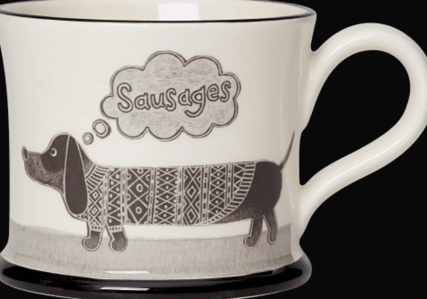 Sausage Dog Mug by Moorland Pottery