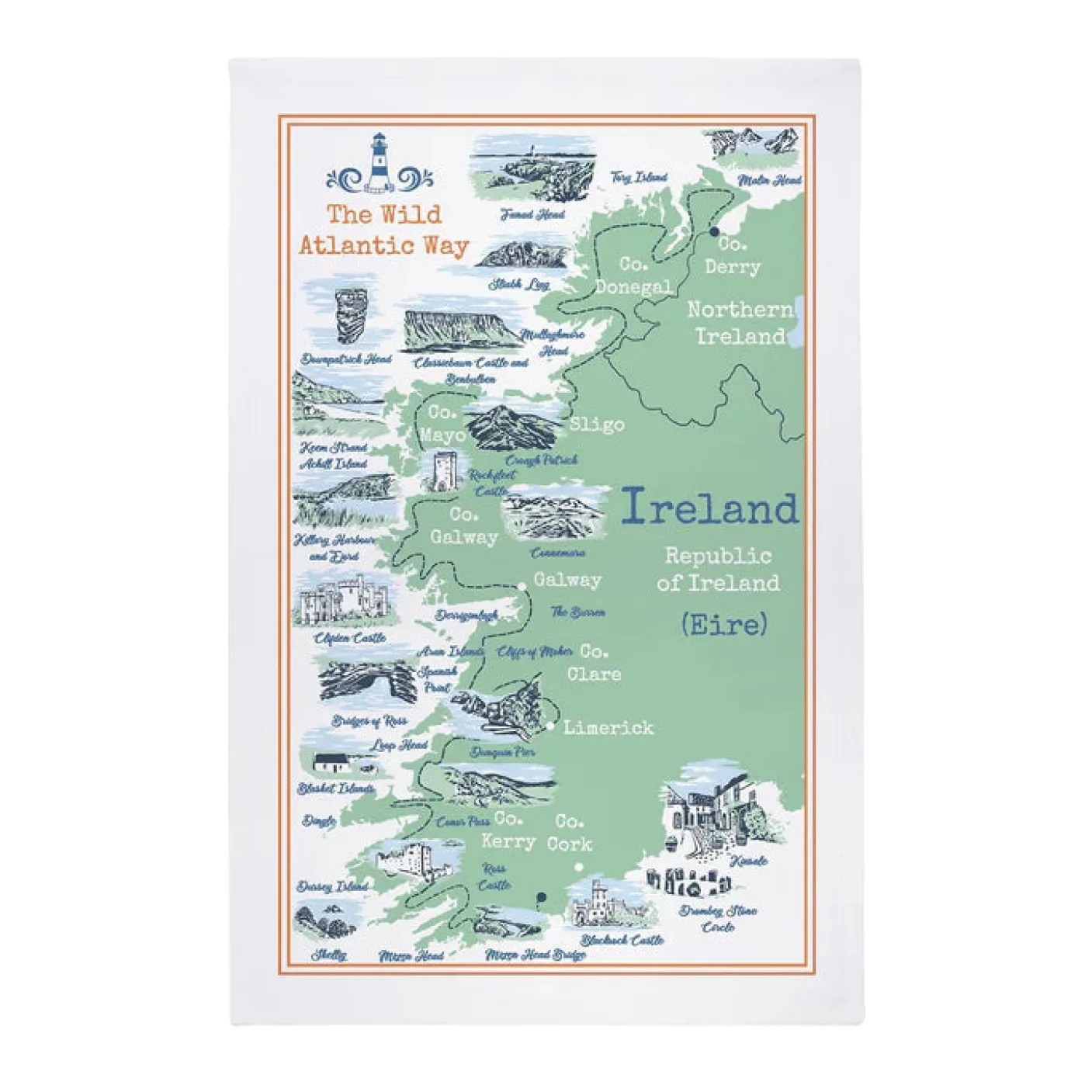 Wild Atlantic Way Cotton Tea Towel