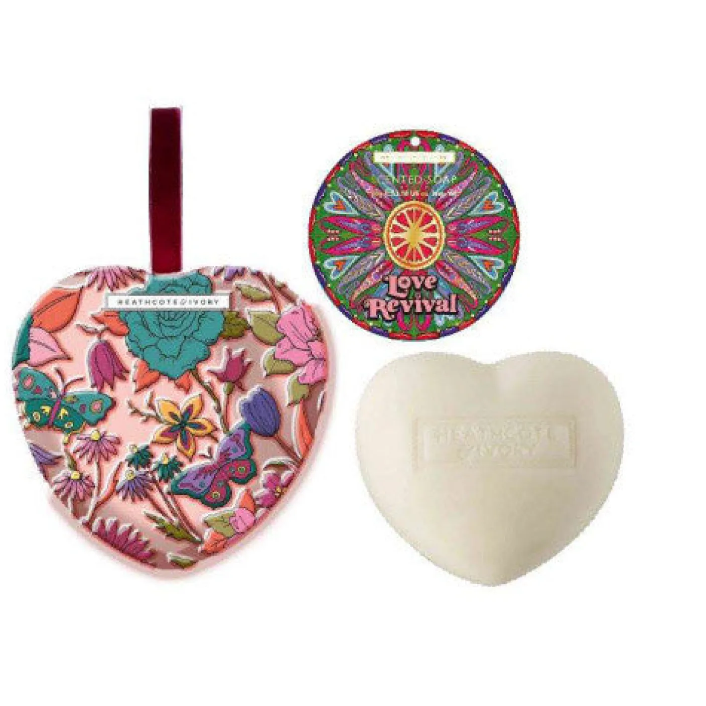 Heathcote & Ivory Love Revival Scented Soap in Heart Shaped Tin