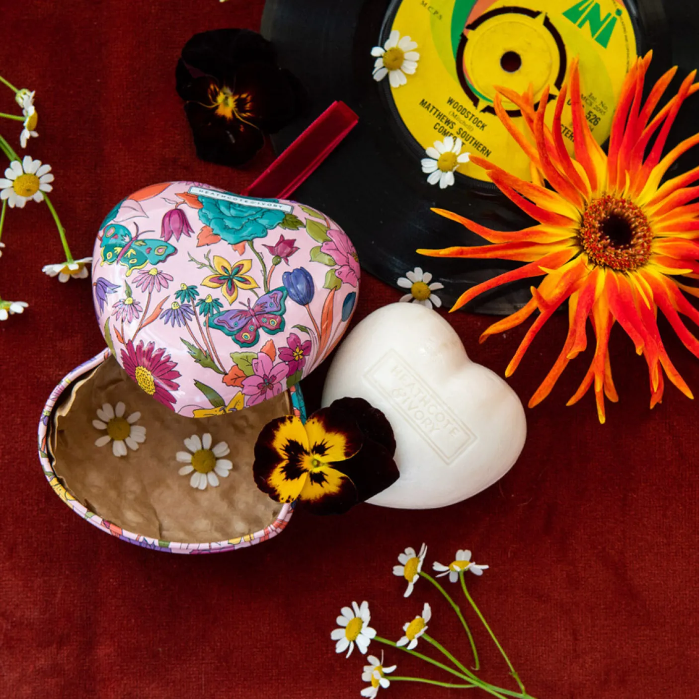 Heathcote & Ivory Love Revival Scented Soap in Heart Shaped Tin