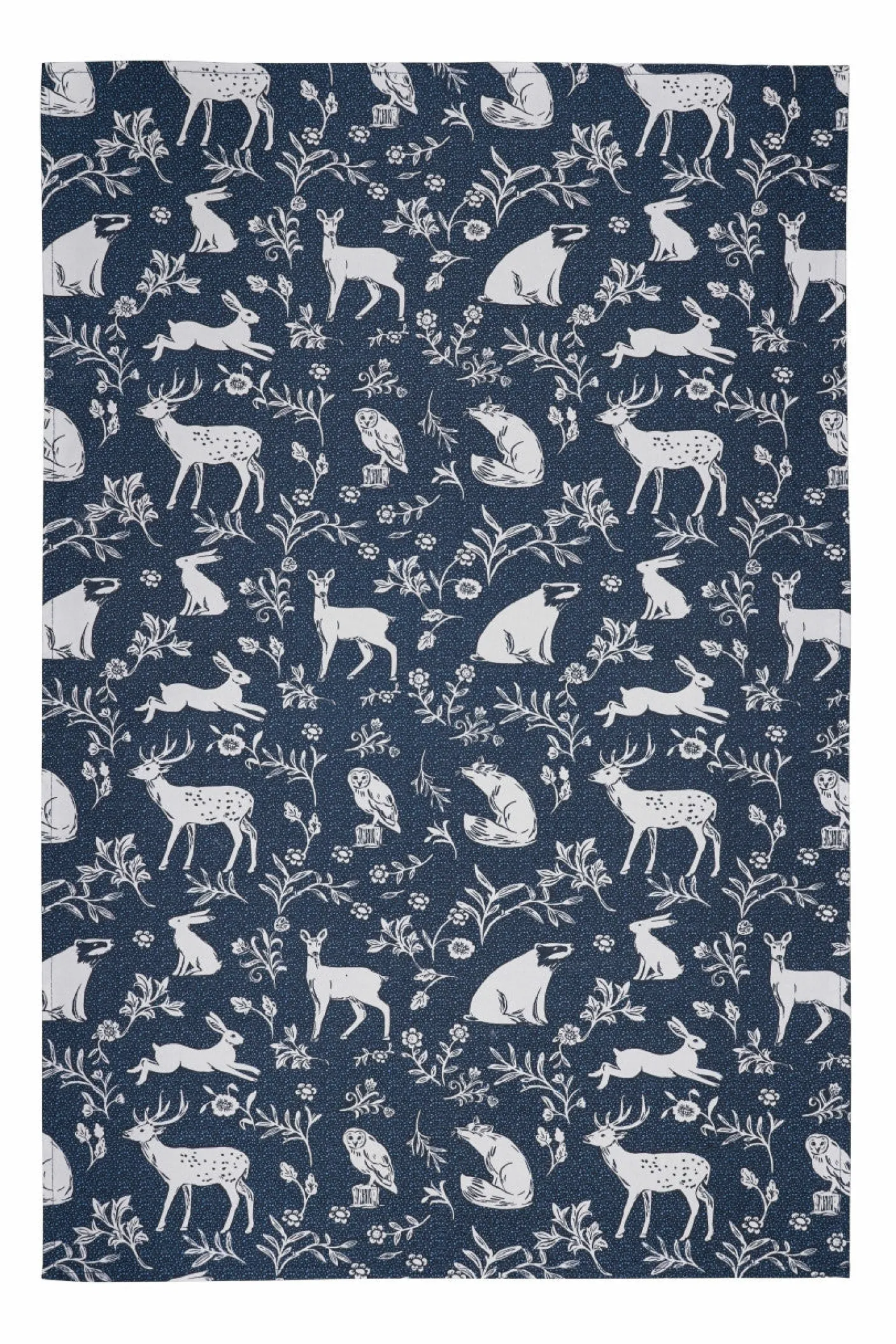 Forest Friends Navy Tea Towel Twin Pack