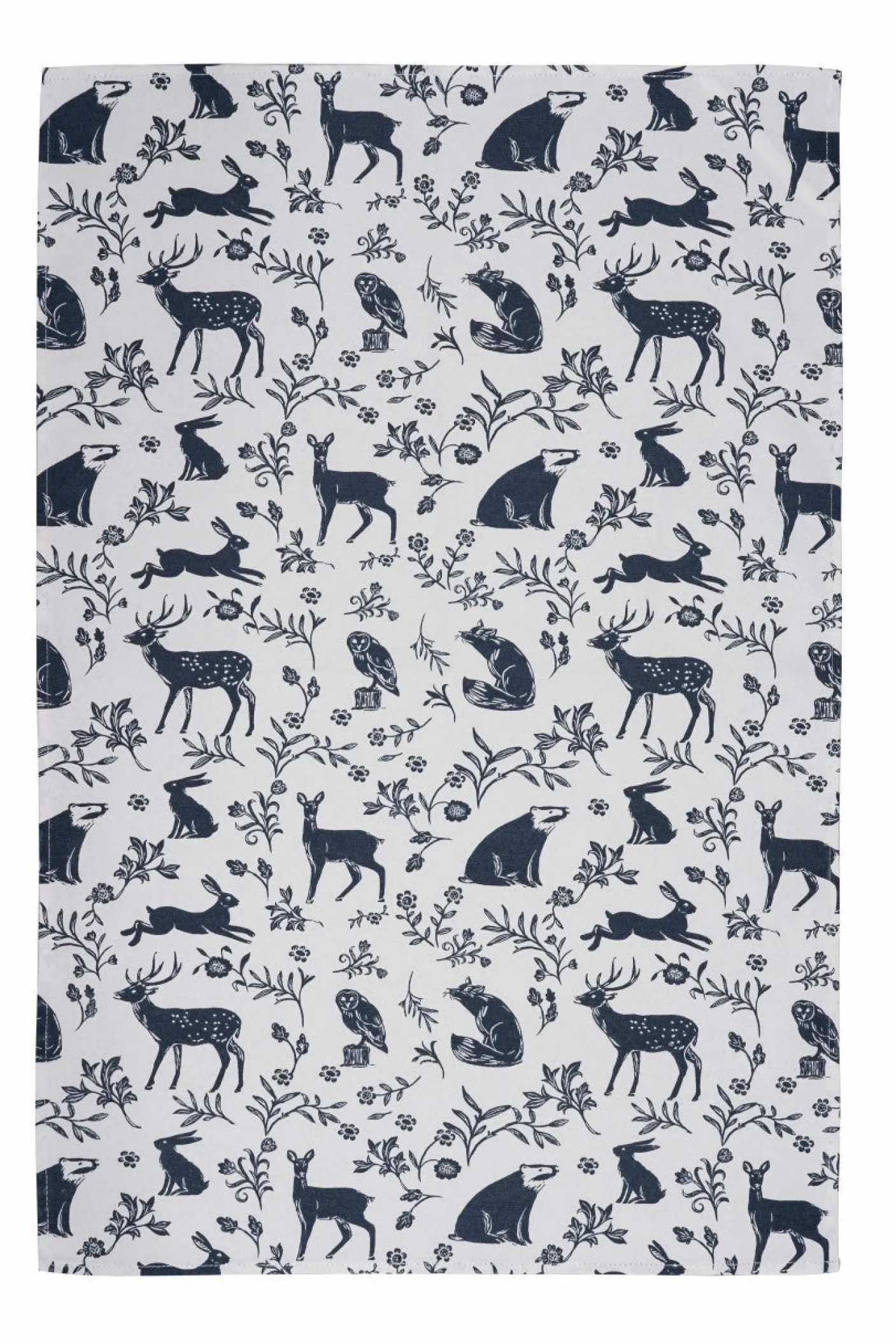 Forest Friends Navy Tea Towel Twin Pack